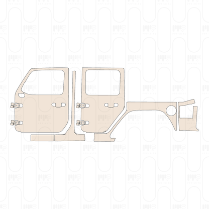 Pre-Cut PPF JEEP Wrangler 4 Door Rubicon 2022