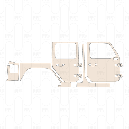 Pre-Cut PPF JEEP Wrangler 4 Door Rubicon 2022