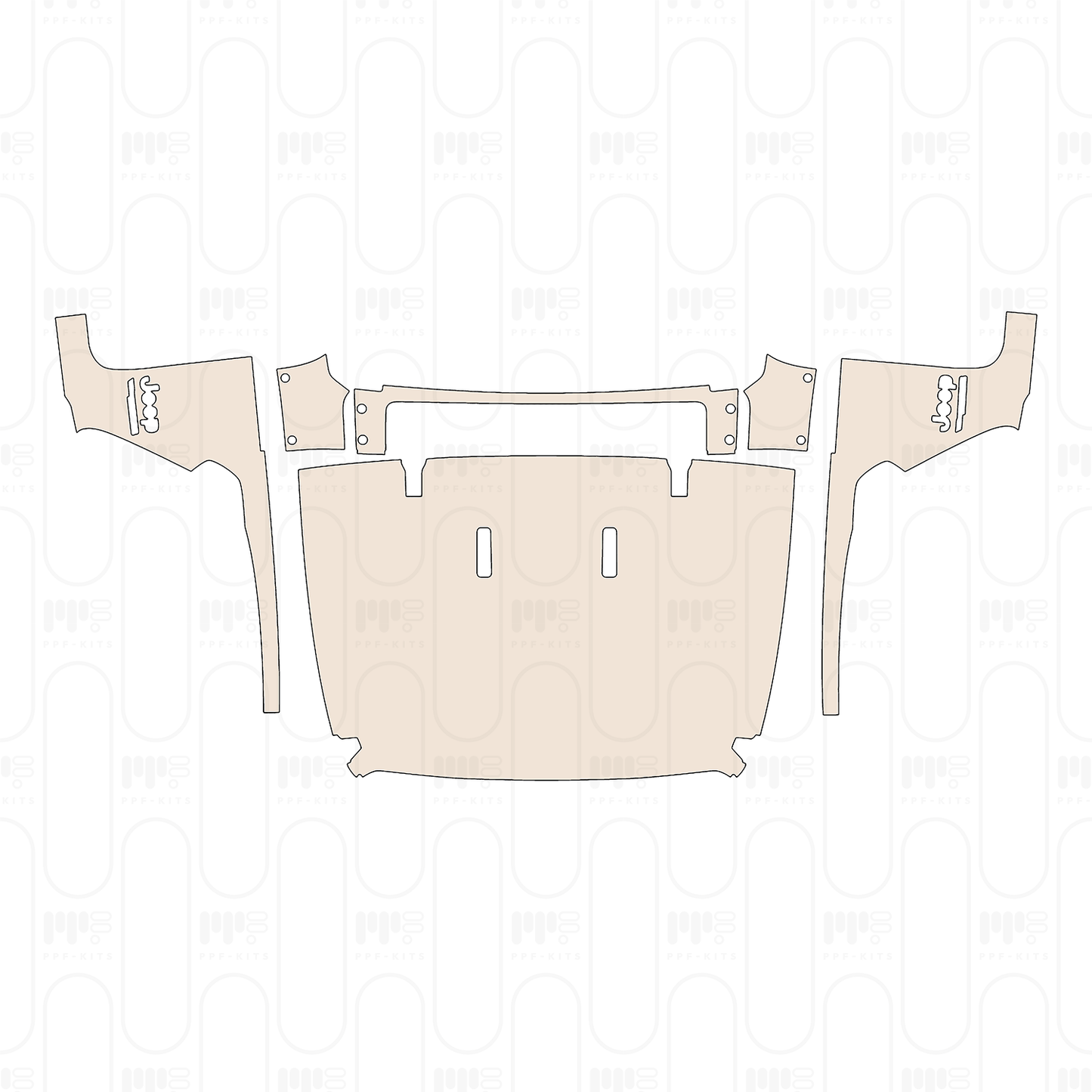 Pre-Cut PPF JEEP Wrangler 4 Door High Tide 2022