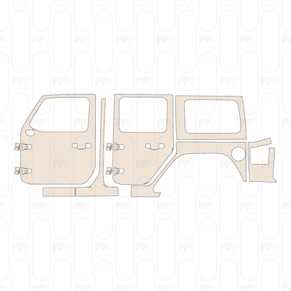Pre-Cut PPF JEEP Wrangler 4 Door High Tide 2022