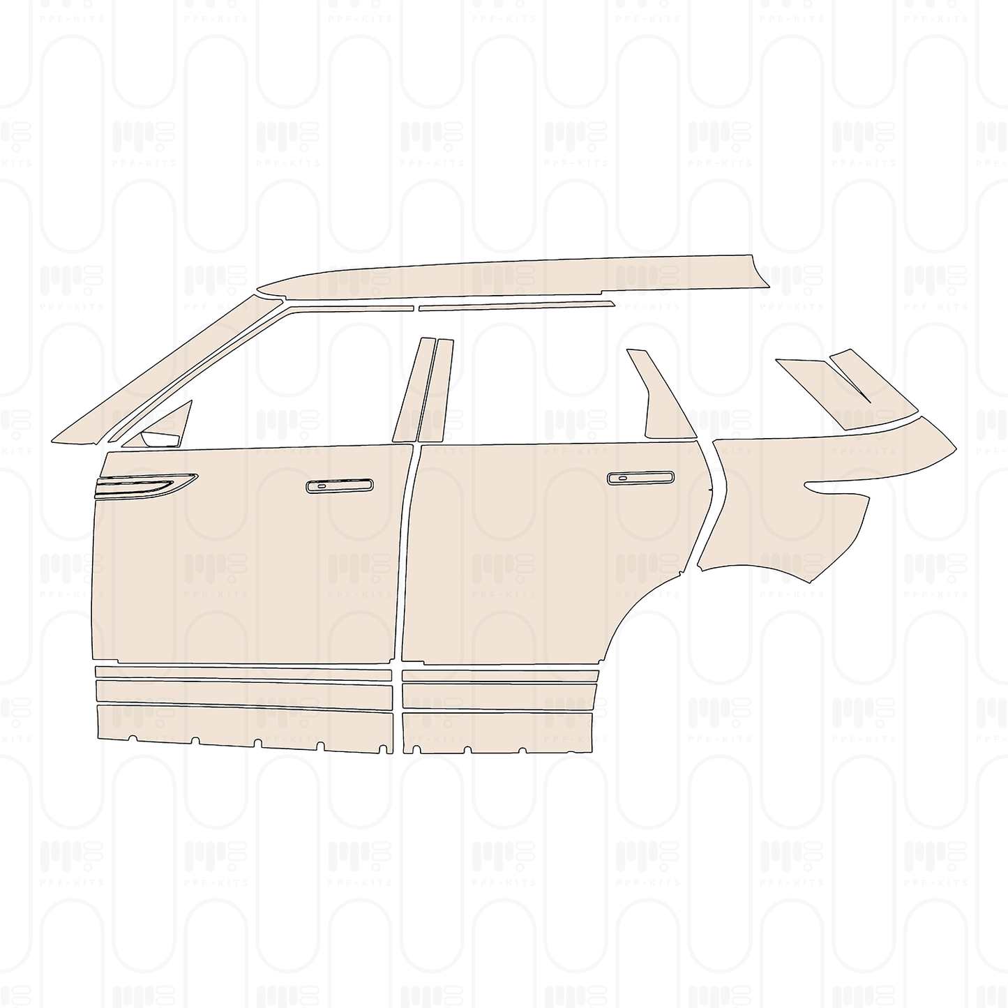 Pre-Cut PPF Land Rover Range Rover Evoque Standard Wheelbase Base 2022