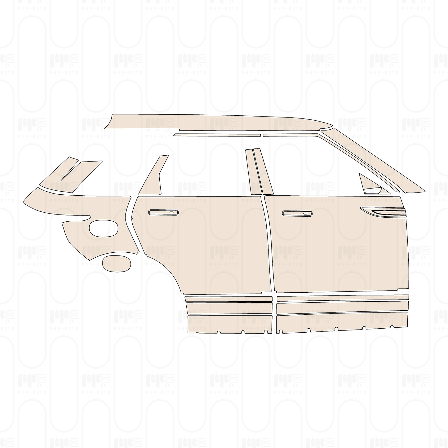 Pre-Cut PPF Land Rover Range Rover Evoque Standard Wheelbase Base 2022