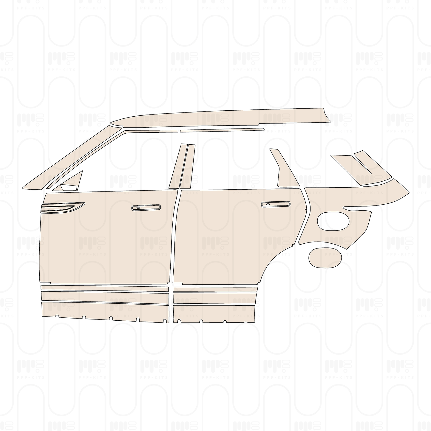 Pre-Cut PPF Land Rover Range Rover Evoque Standard Wheelbase Base 2022