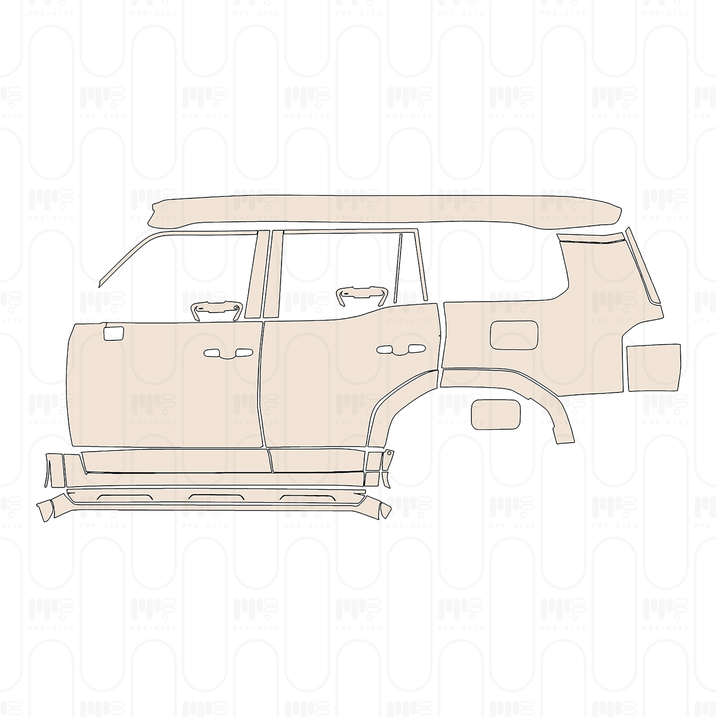 Pre-Cut PPF Lexus GX (US) Luxury+ 2024