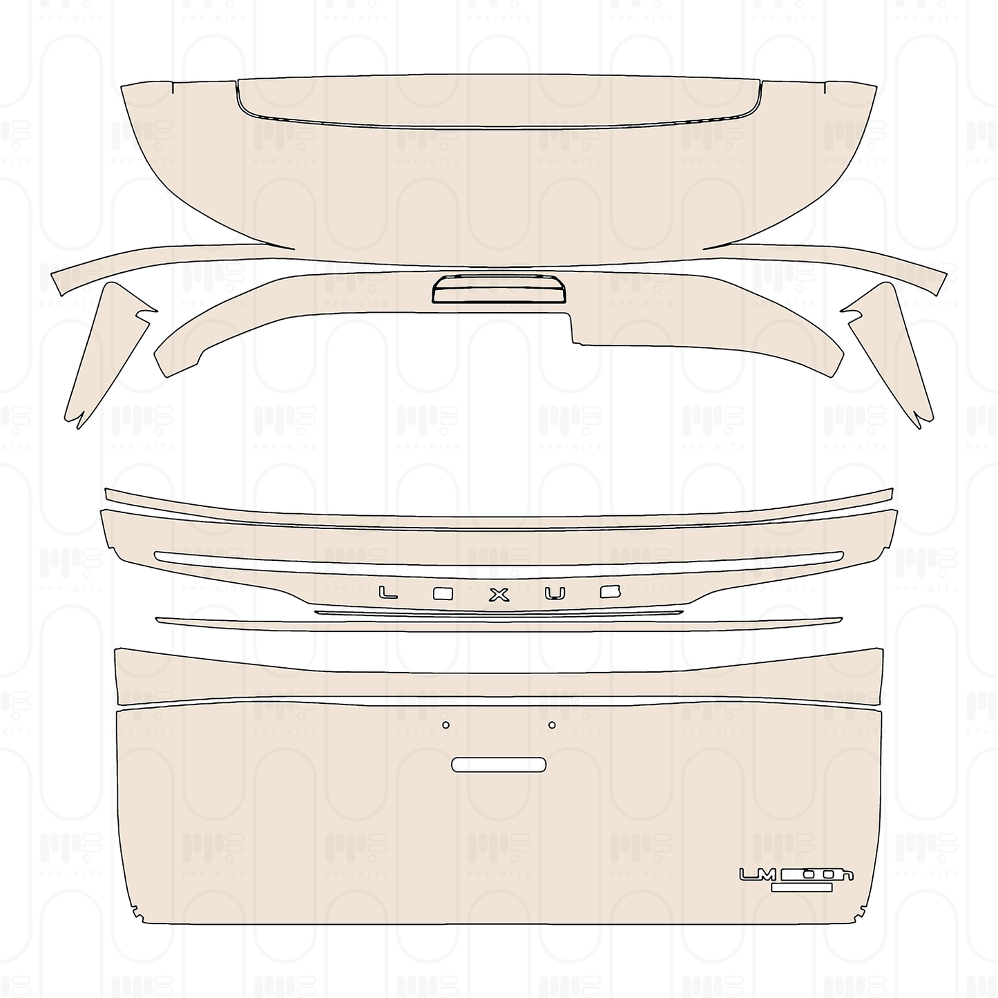 Pre-Cut PPF Lexus LM 2024
