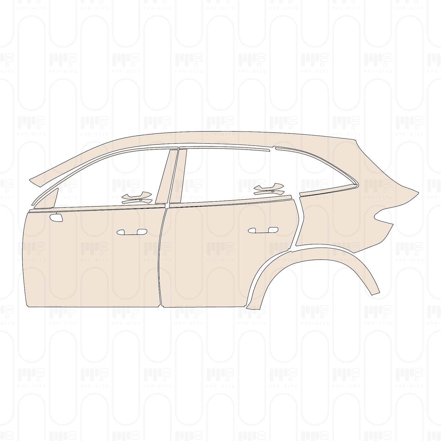 Pre-Cut PPF Mercedes-Benz GLC SUV Standard Wheelbase (GLC) AMG-Line 2023