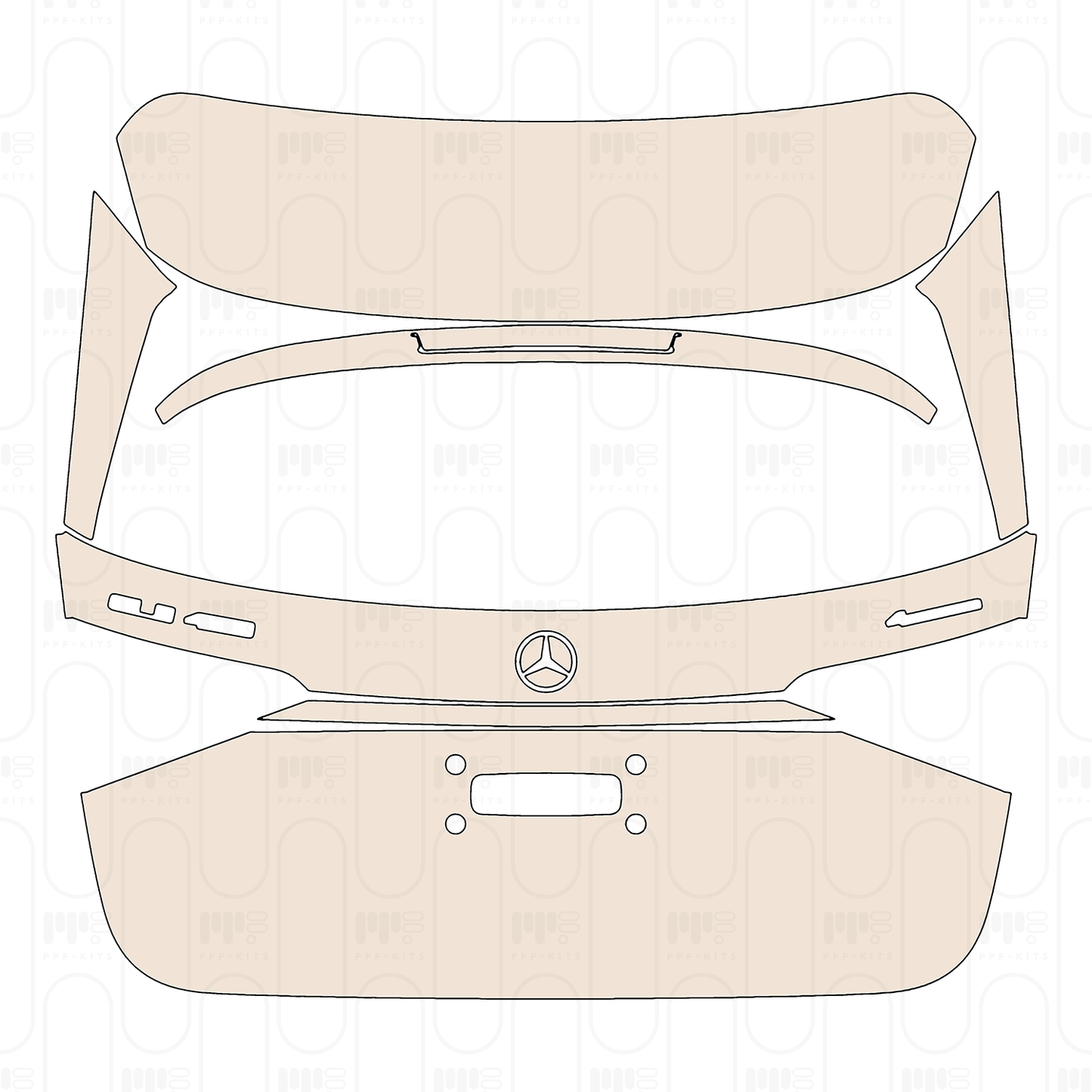 Pre-Cut PPF Mercedes-Benz GLE SUV Base 2022