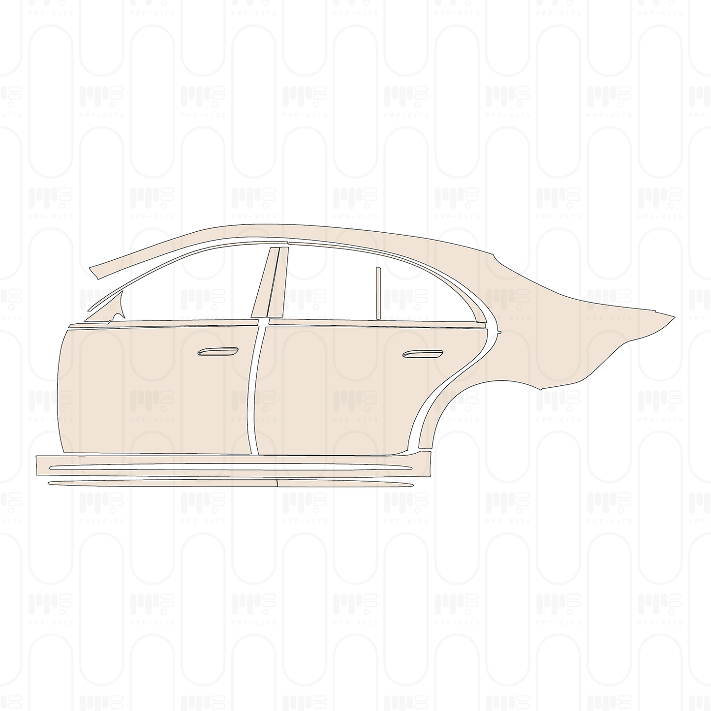 Pre-Cut PPF Mercedes-Benz S Class Sedan AMG-Line Extended Wheelbase 2022