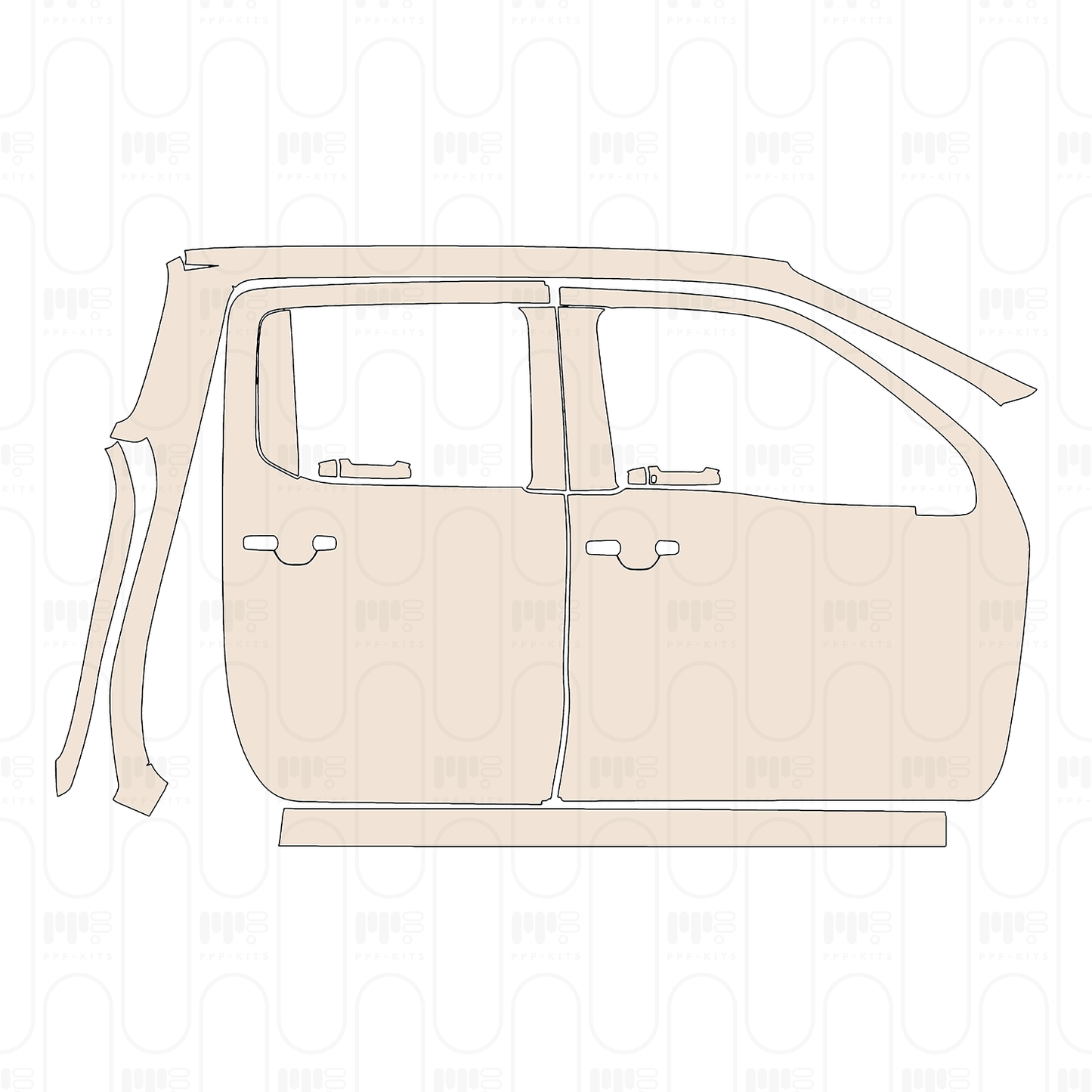 Pre-Cut PPF Nissan Frontier Crew Cab Pro-4X 2022