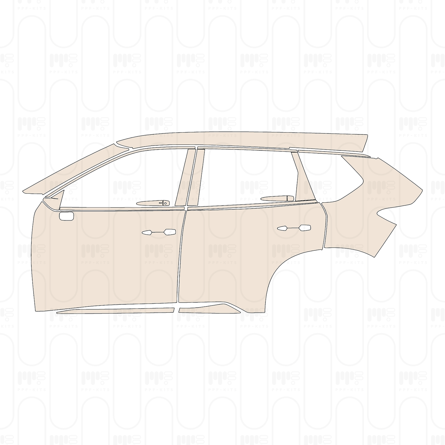 Pre-Cut PPF Nissan Rogue Platinum 2022