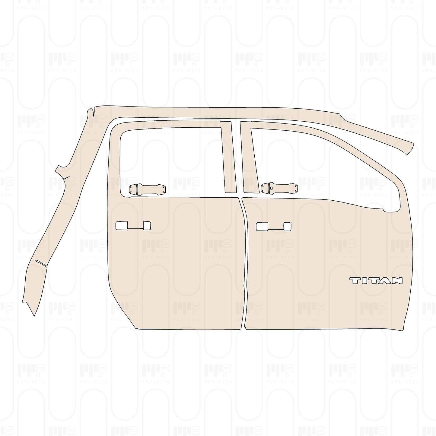 Pre-Cut PPF Nissan Titan Crew Cab Pro-4X 2022