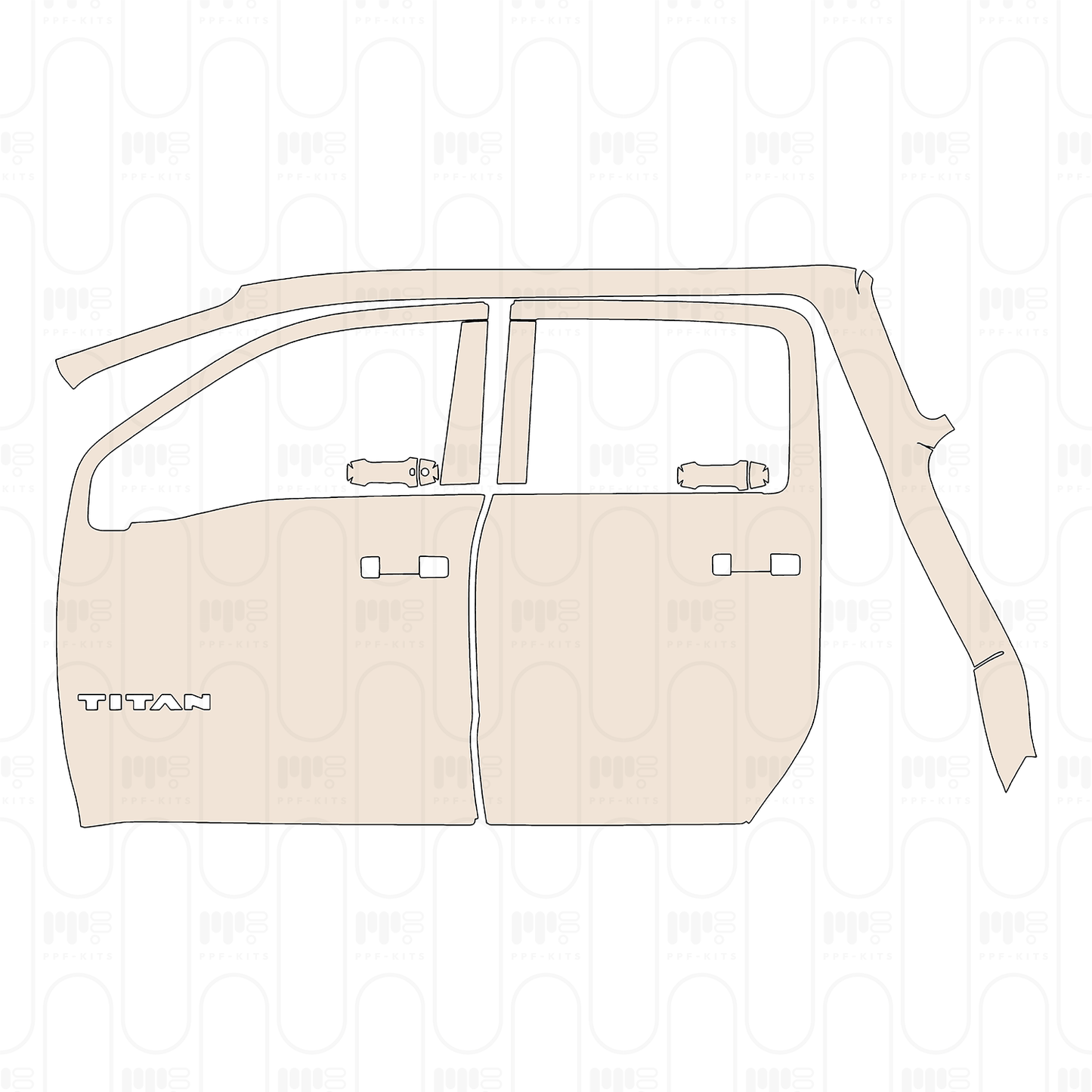 Pre-Cut PPF Nissan Titan Crew Cab Pro-4X 2022