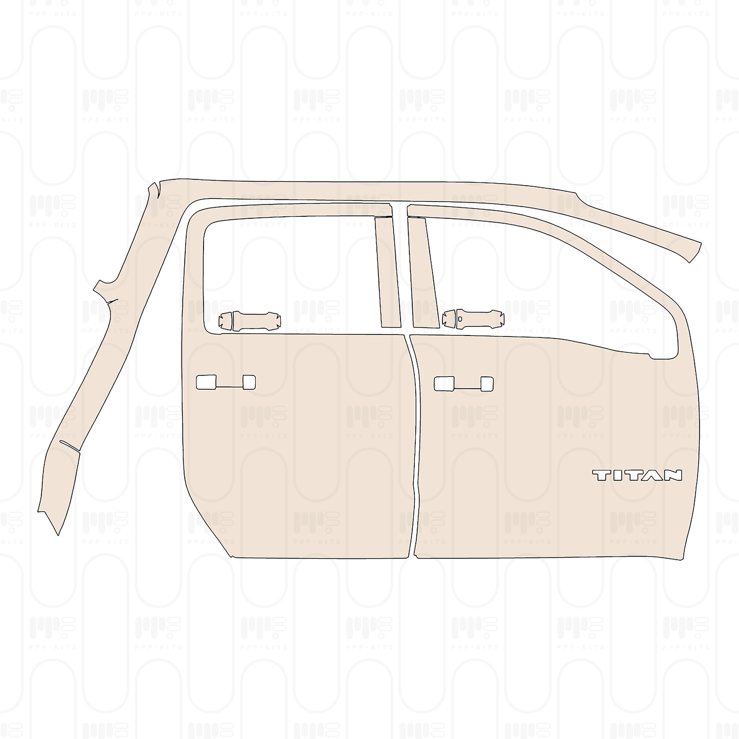 Pre-Cut PPF Nissan Titan Crew Cab Pro-4X 2022