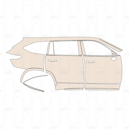 Pre-Cut PPF Toyota Highlander (US) XSE 2022