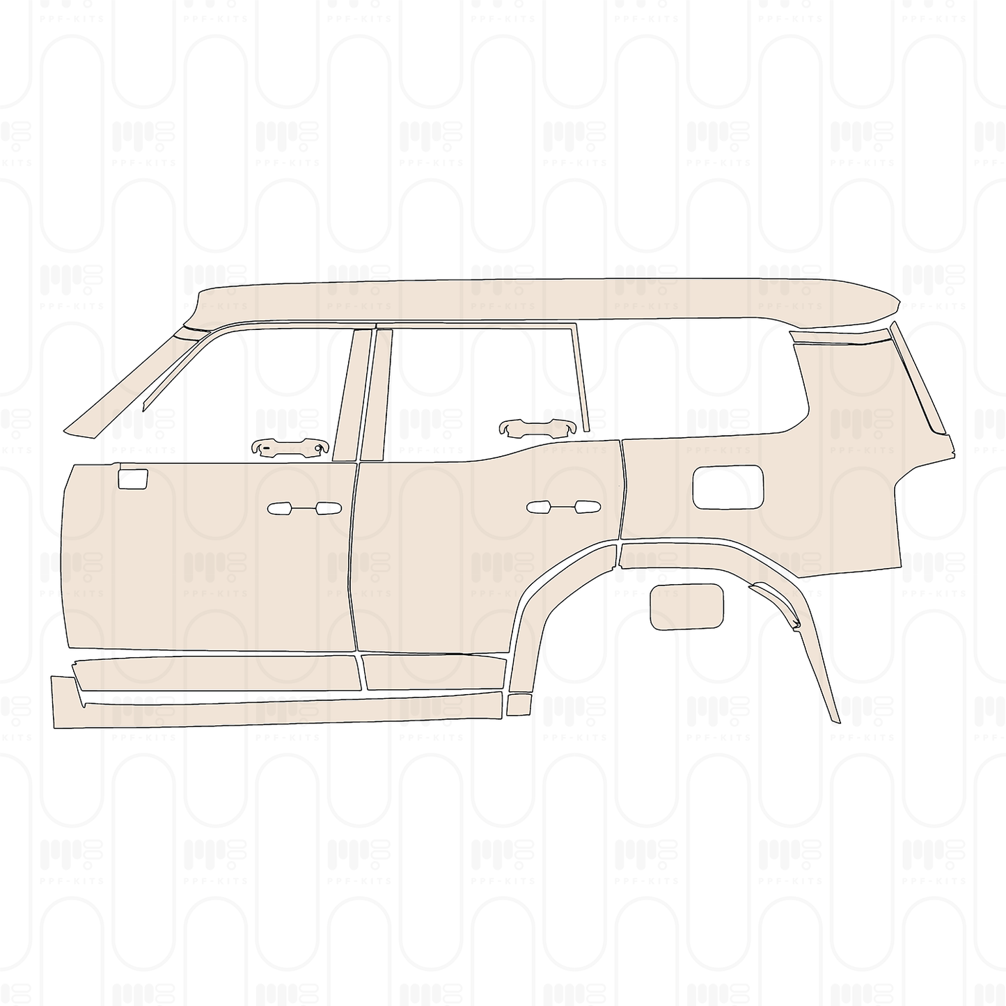 Pre-Cut PPF Toyota Prado Base 2025