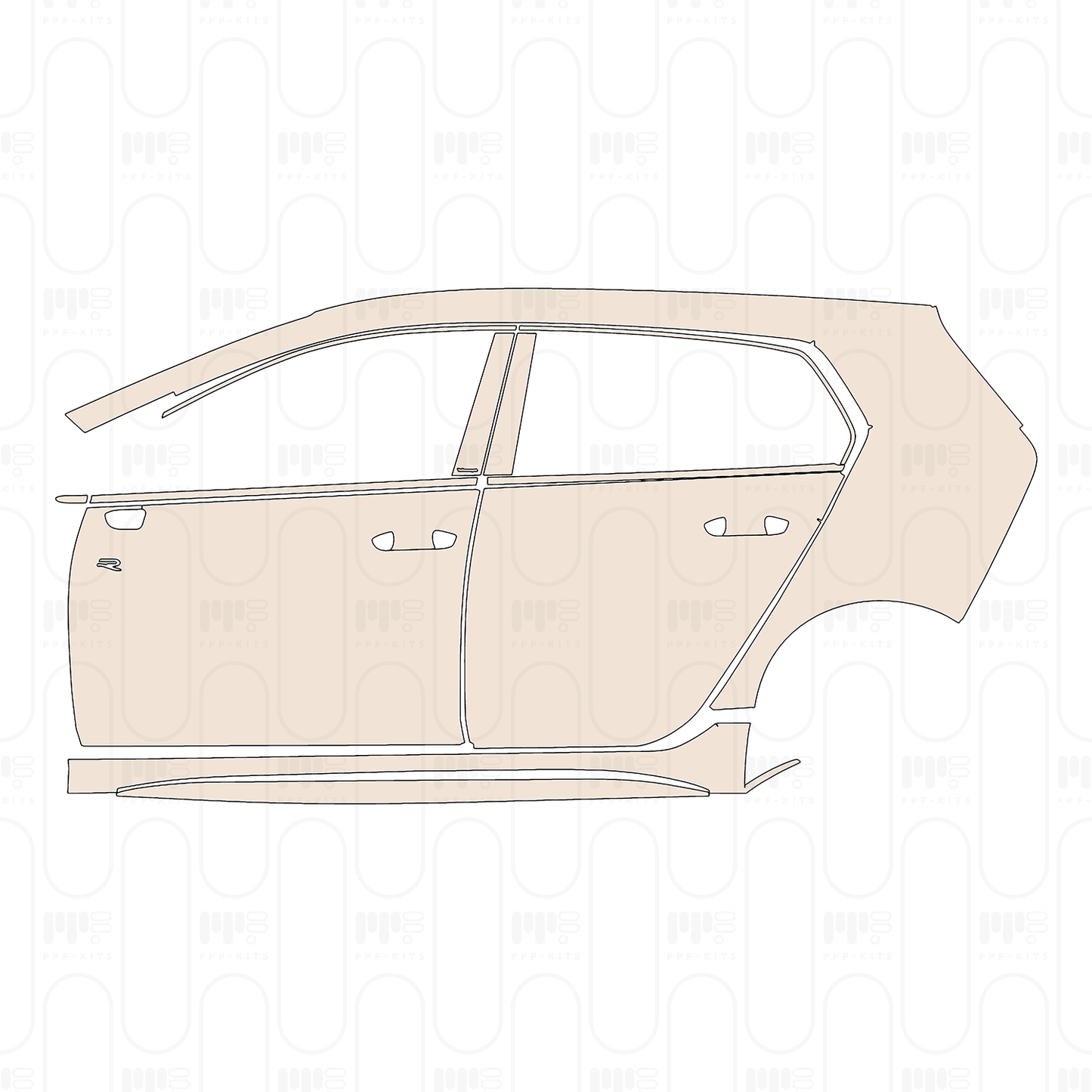 Pre-Cut PPF Volkswagen Golf R 2025