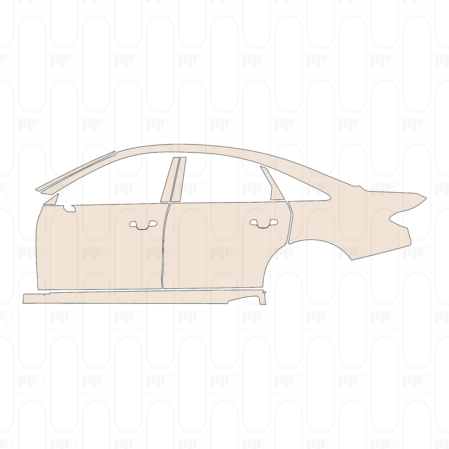 Pre-Cut PPF Audi A8 (Standard Wheelbase) Base 2023