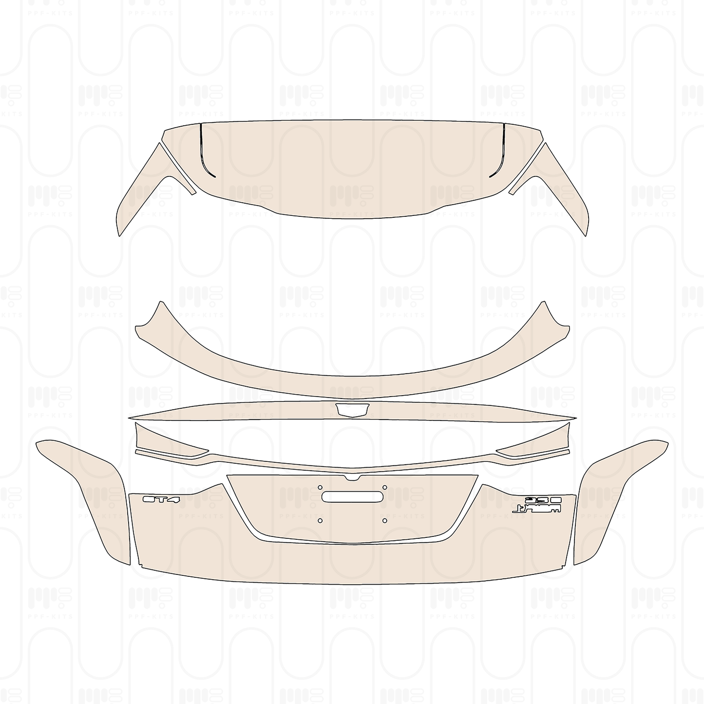 Pre-Cut PPF Cadillac GT4 2023
