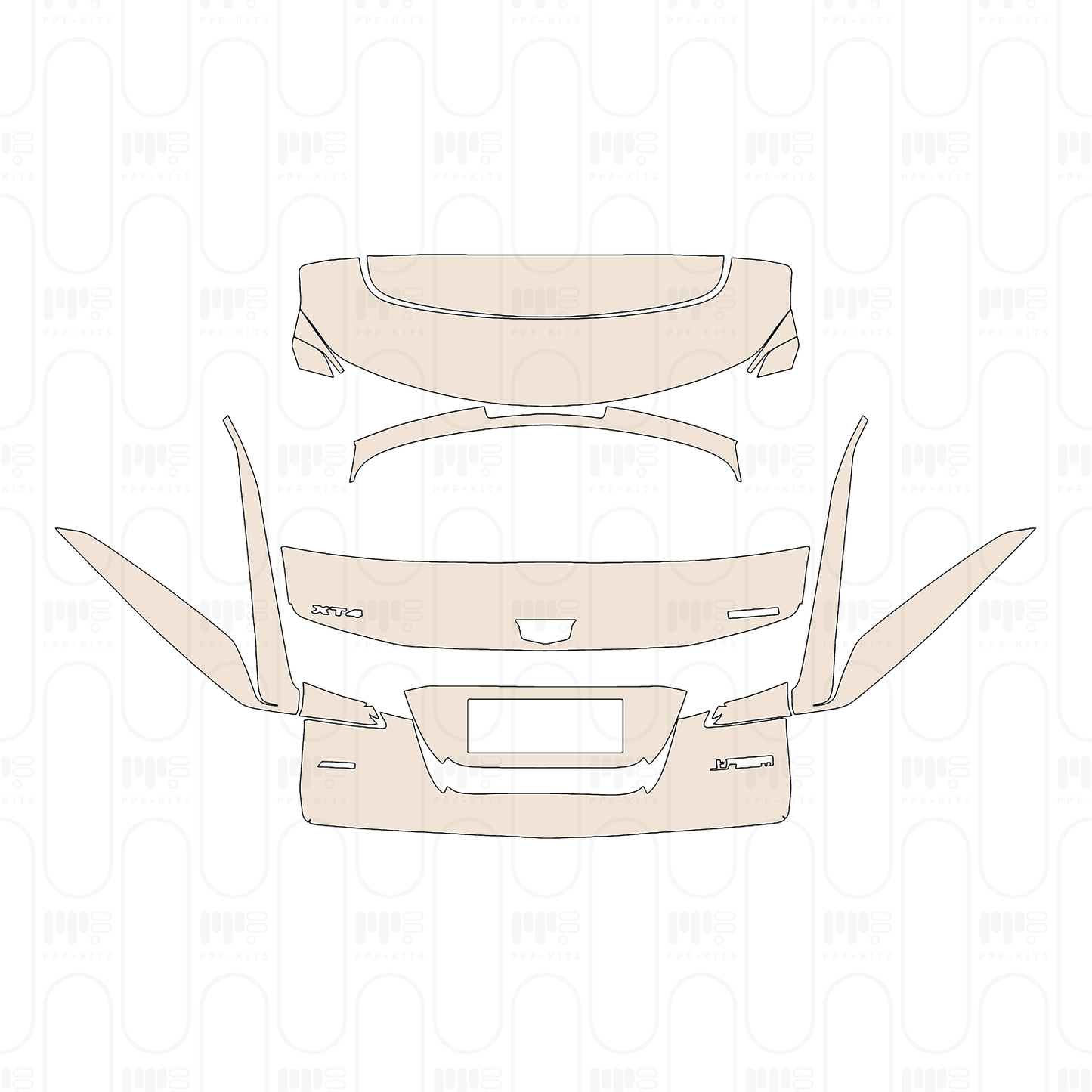 Pre-Cut PPF Cadillac XT4 2022