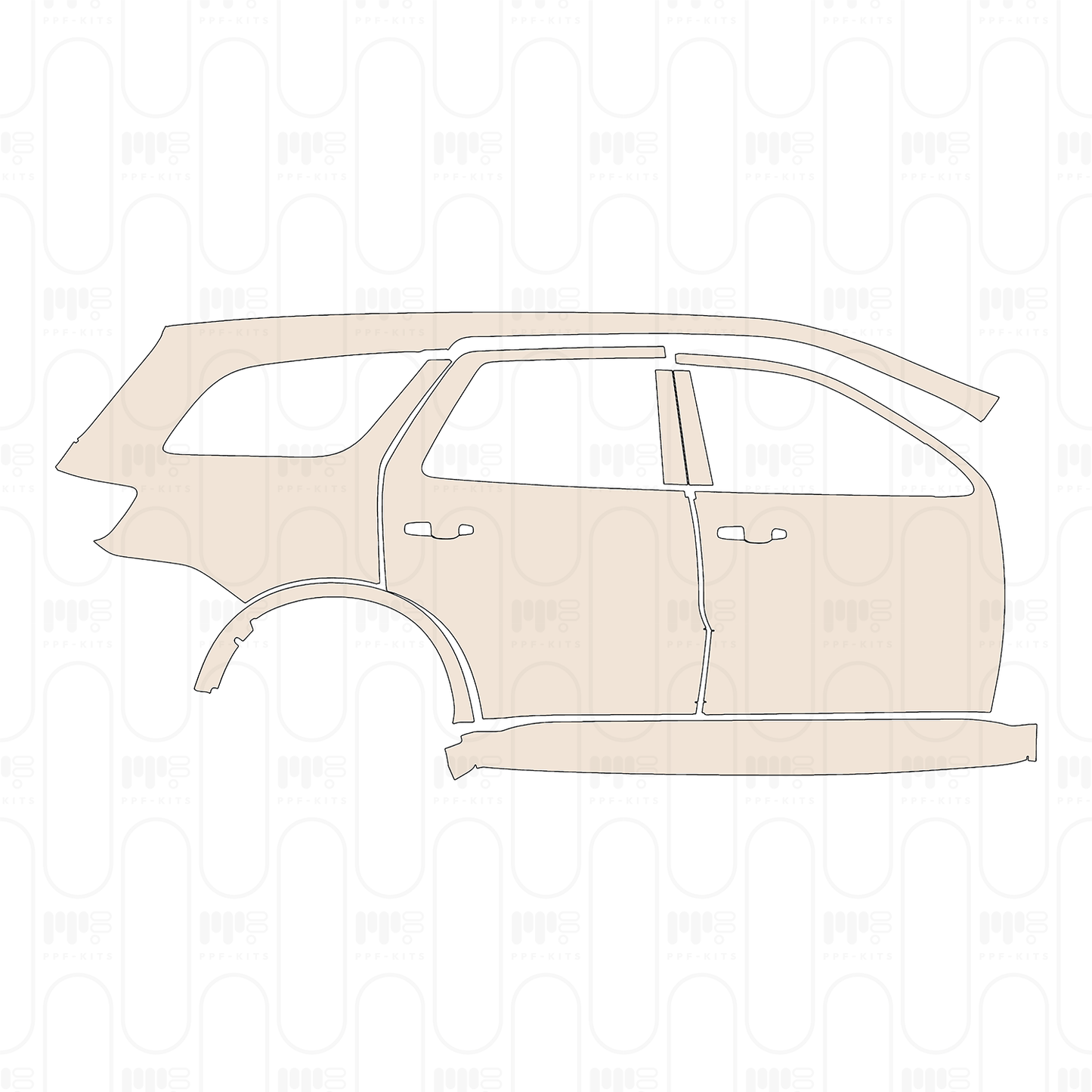 Pre-Cut PPF Dodge Durango GT 2022