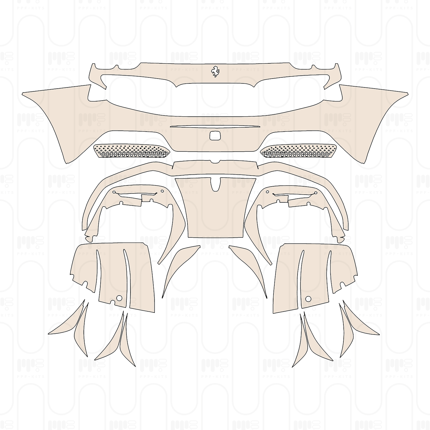 Pre-Cut PPF Ferrari 296 GTB 2022