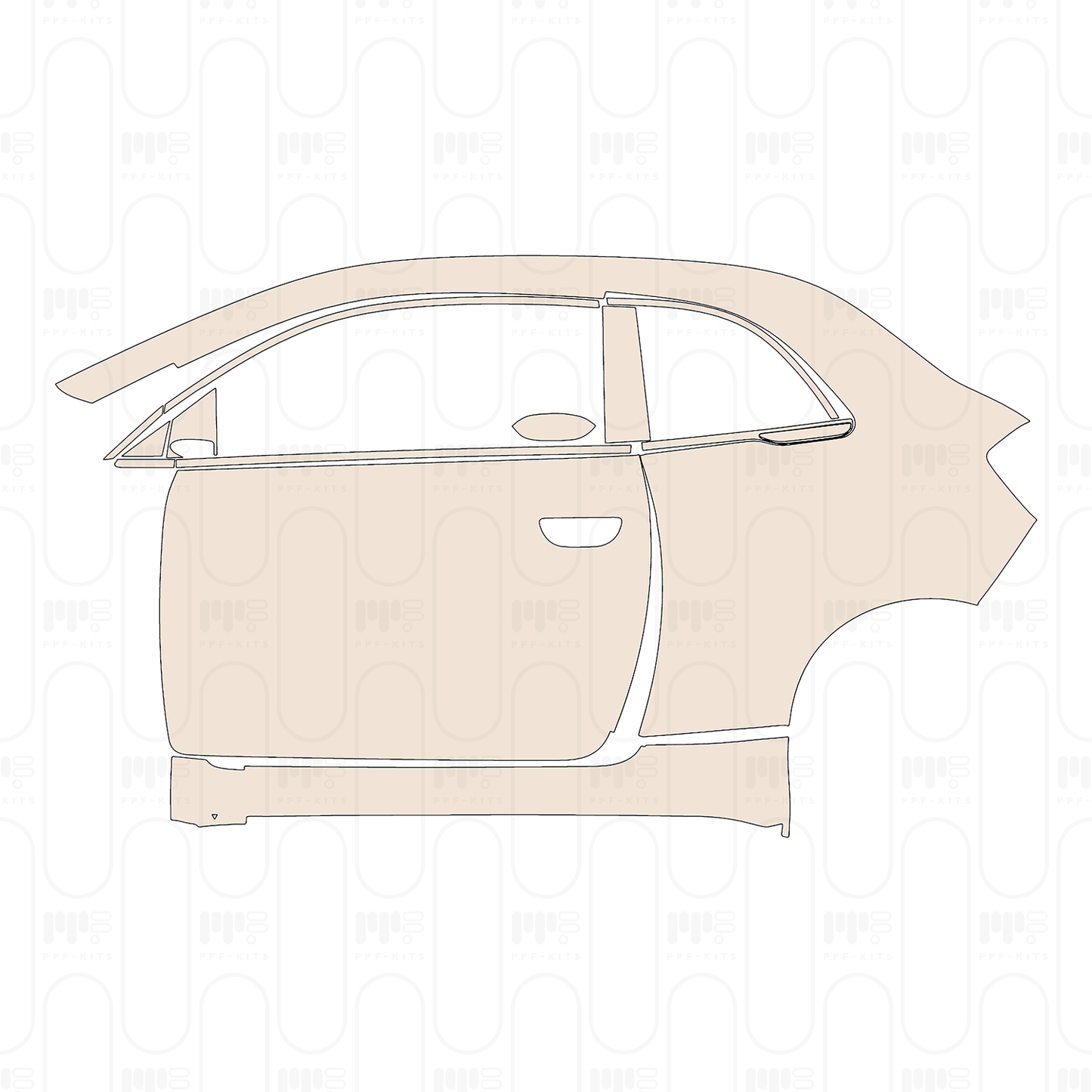 Pre-Cut PPF Fiat 500e 2 door Base Cabriolet 2022
