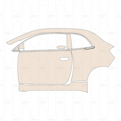 Pre-Cut PPF Fiat 500e 2 door Base Cabriolet 2022