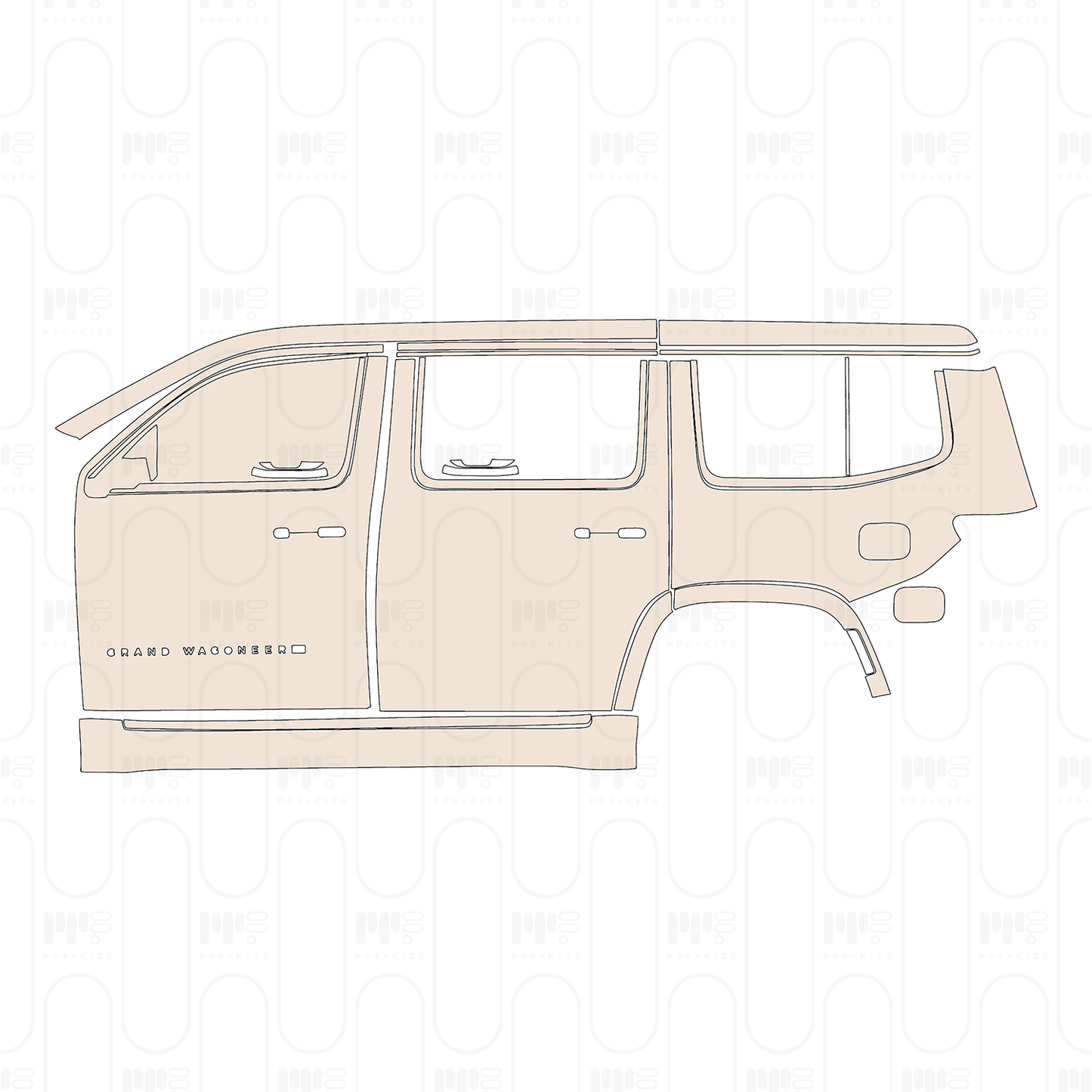 Pre-Cut PPF JEEP Grand Wagoneer Standard Wheelbase Series II 2022