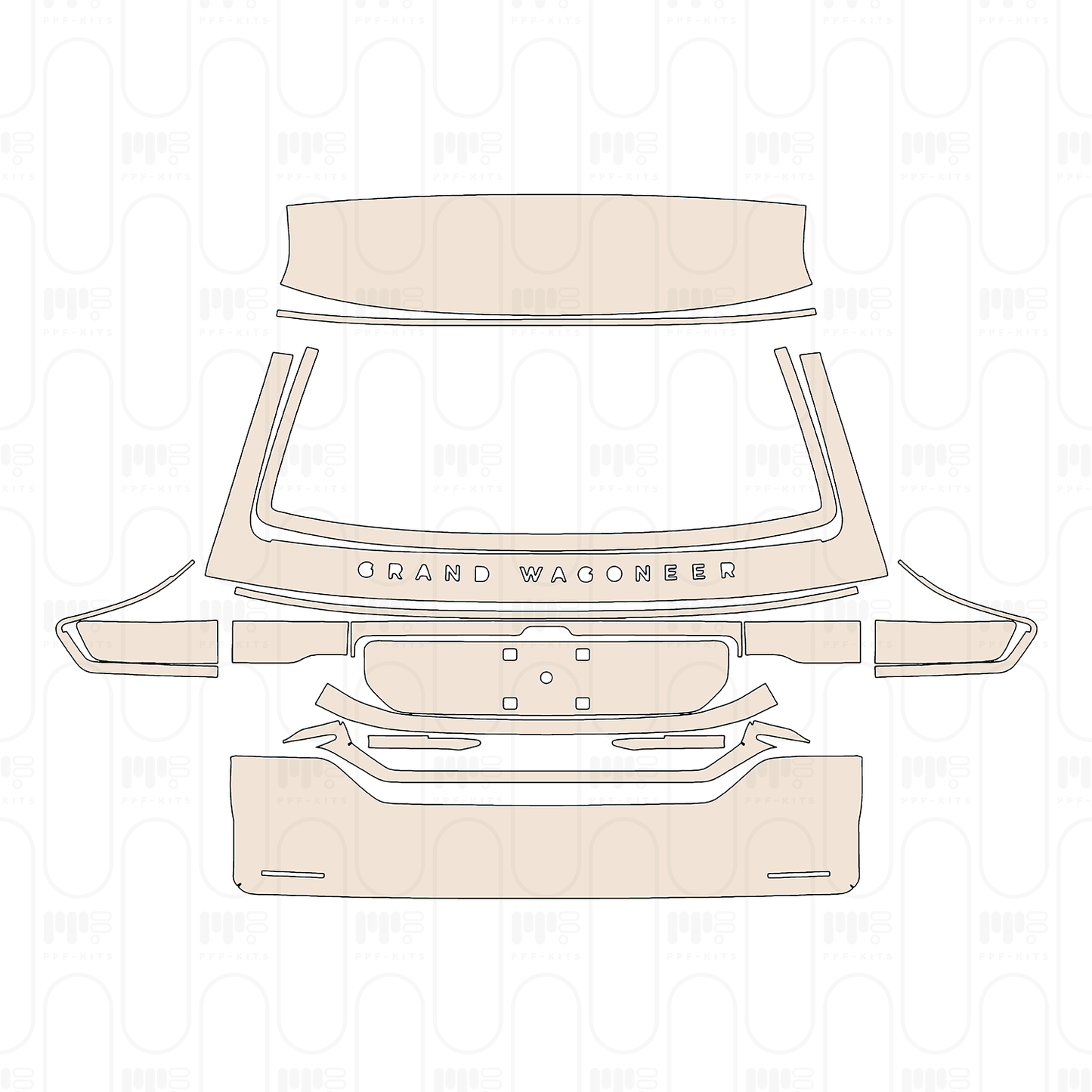 Pre-Cut PPF JEEP Grand Wagoneer Standard Wheelbase Series II 2022