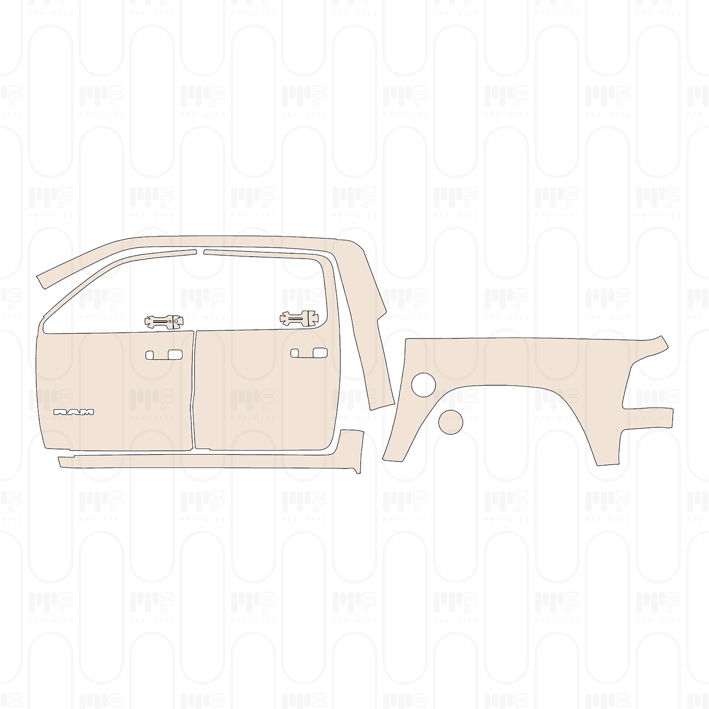 Pre-Cut PPF RAM Trucks 1500 TRX 2024