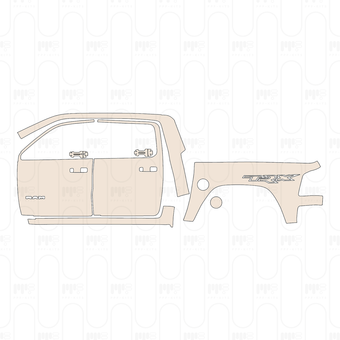 Pre-Cut PPF RAM Trucks 1500 TRX 2024