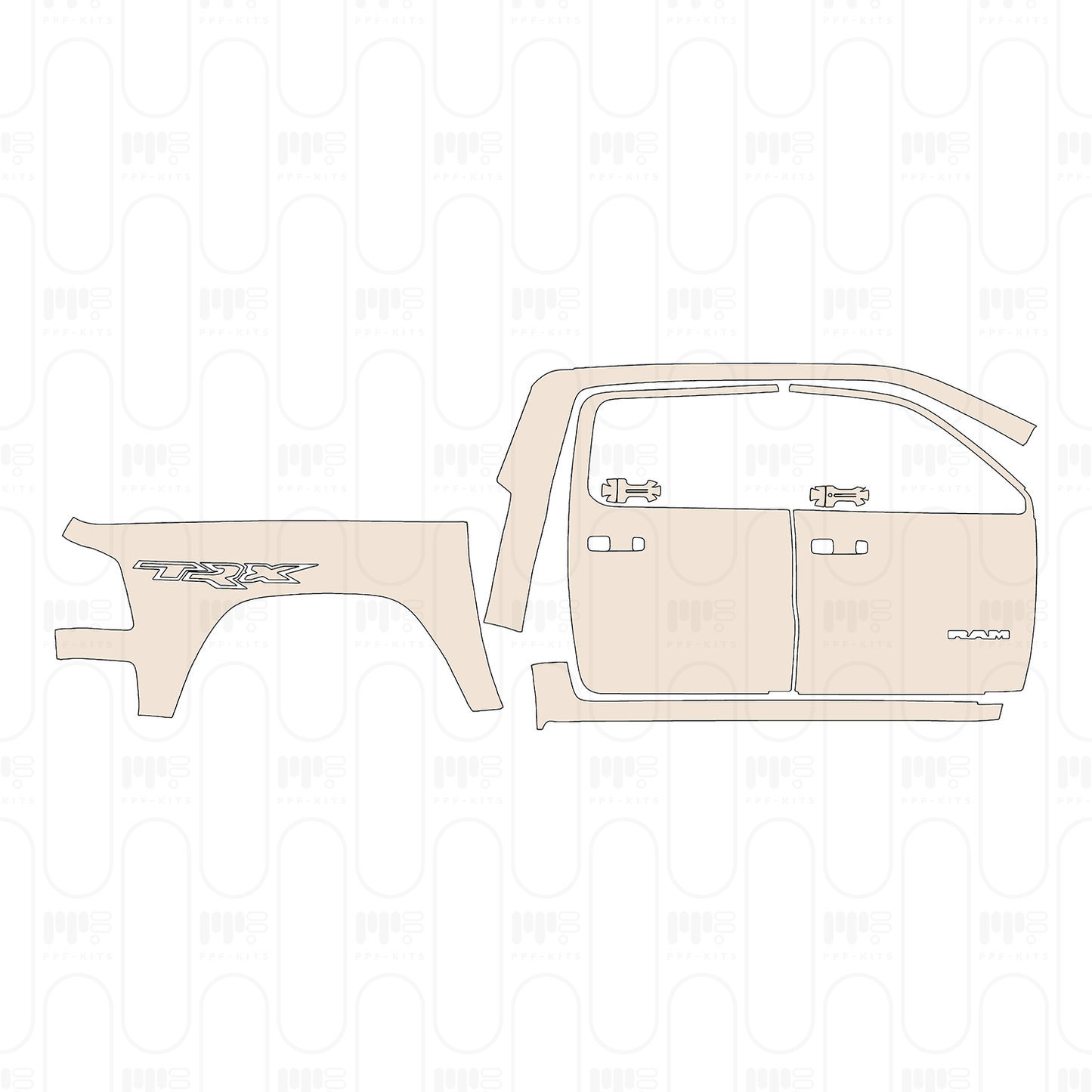 Pre-Cut PPF RAM Trucks 1500 TRX 2024