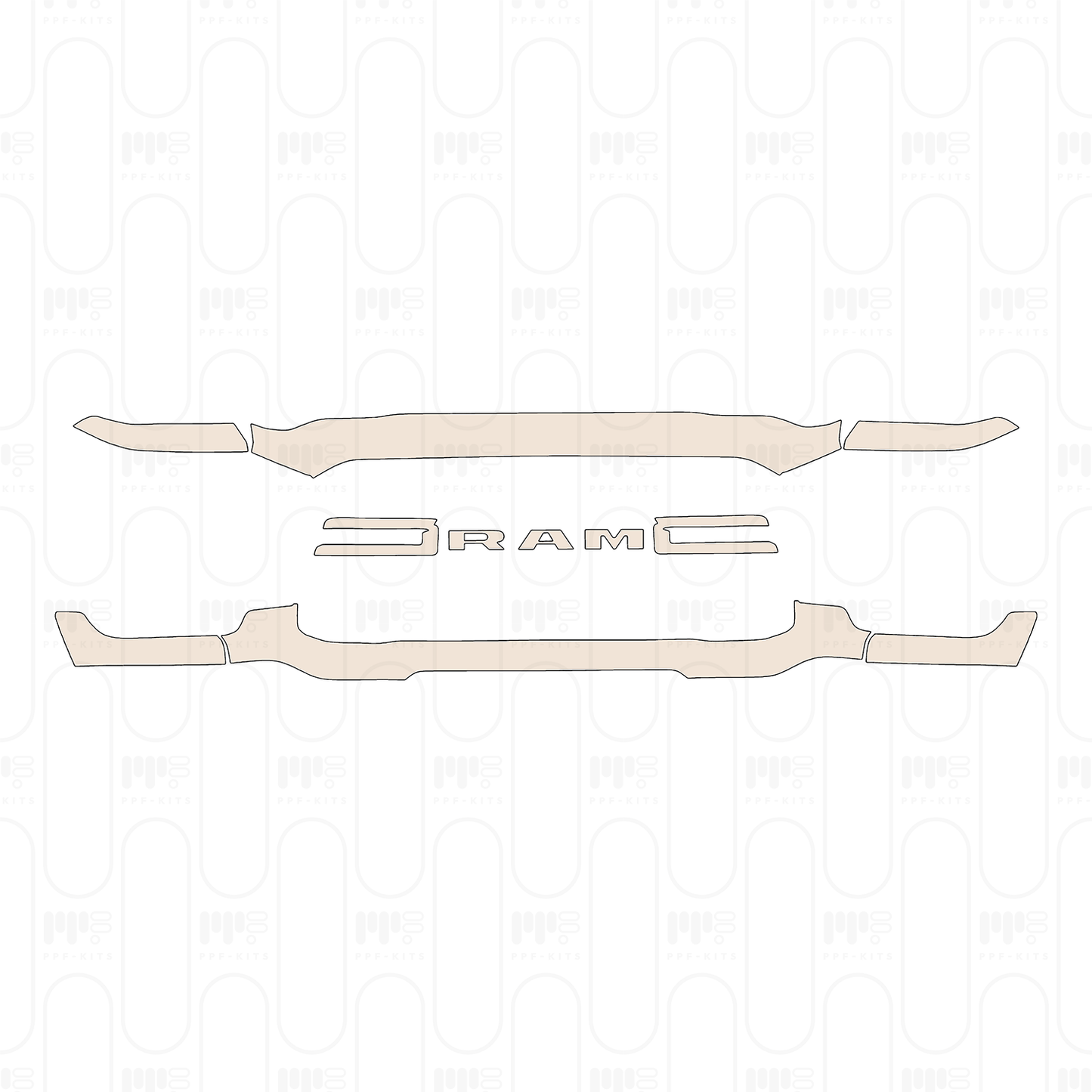 Pre-Cut PPF RAM Trucks 2500 Crew Cab Tradesman 2023