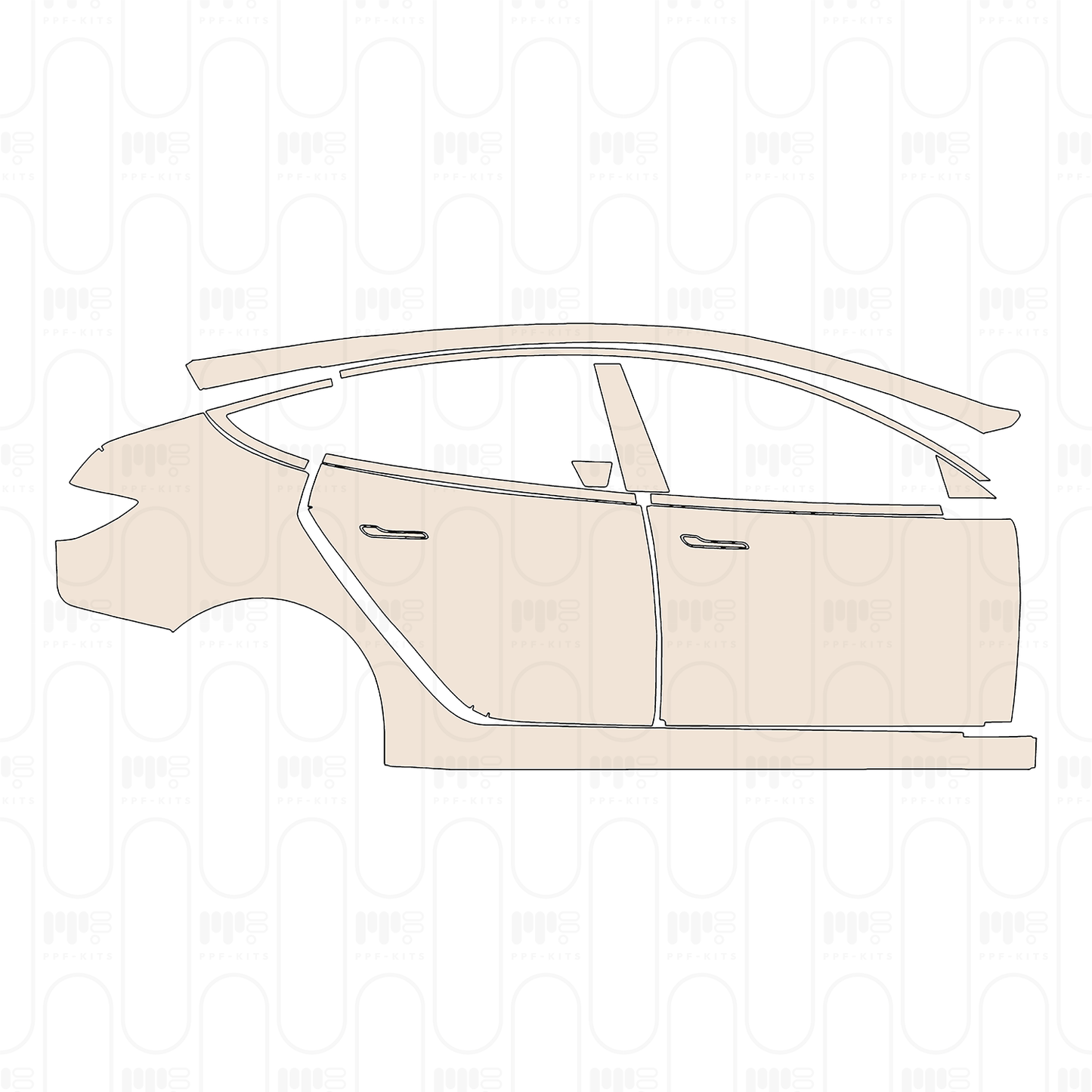 Pre-Cut PPF Tesla Model 3 (Highland) Performance 2024