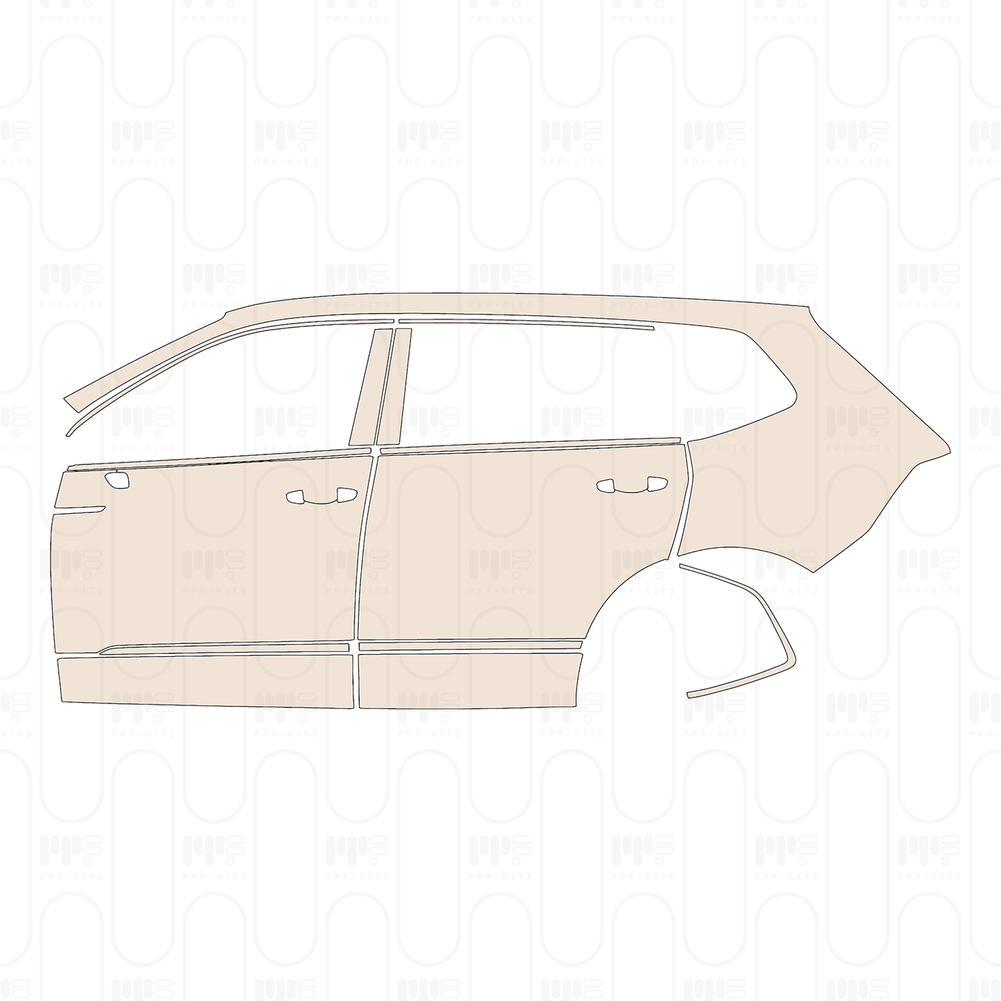 Pre-Cut PPF Volkswagen Tiguan L R-Line 2023