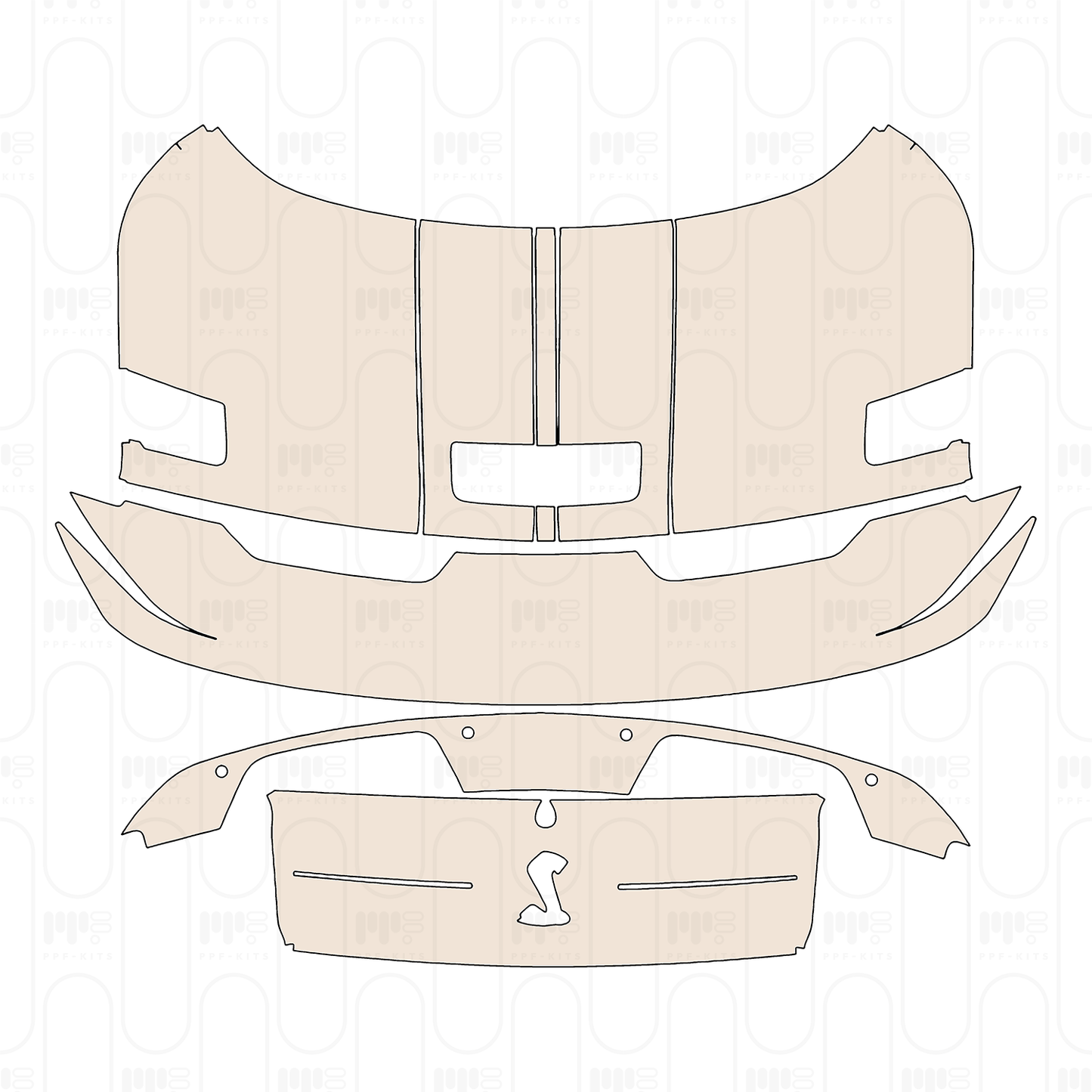 Pre-Cut PPF Ford Mustang Fastback ShelbyGT500 2022
