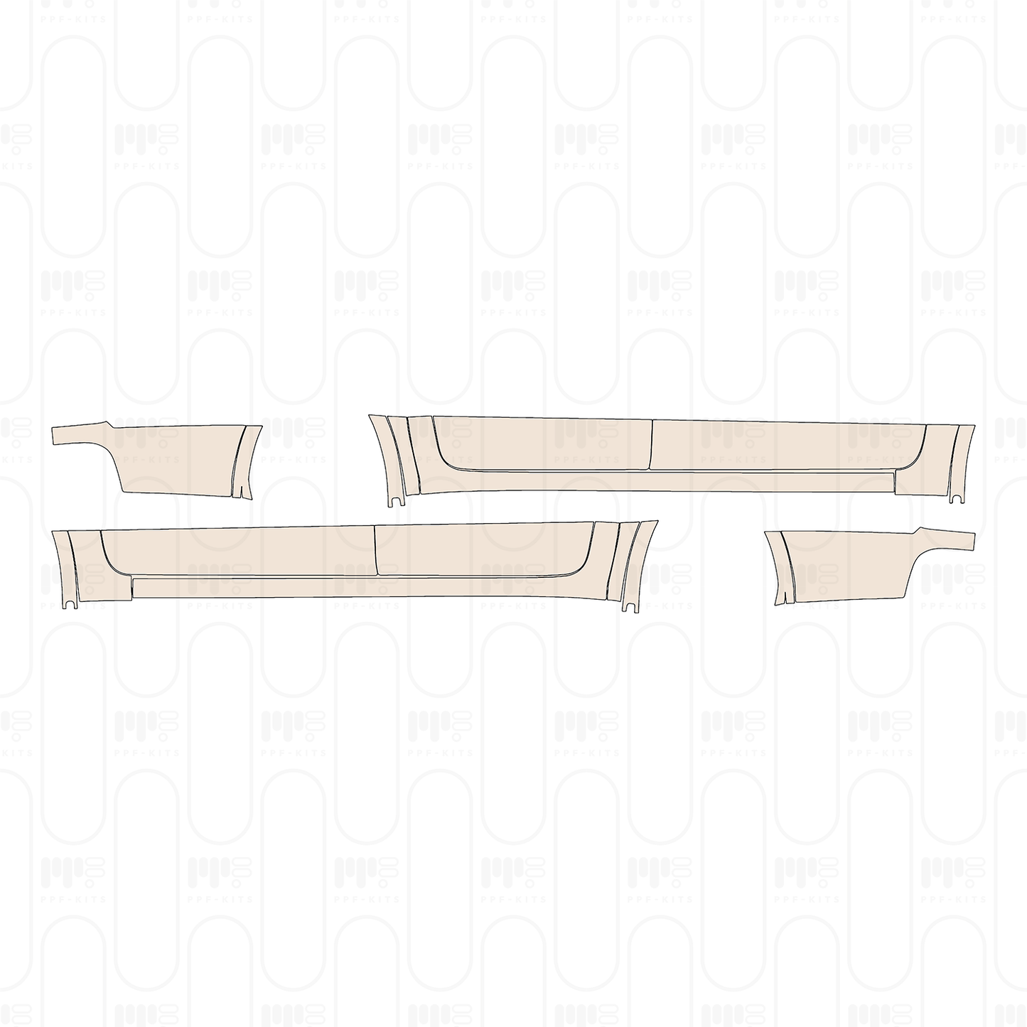 Pre-Cut PPF Ford Ranger (US) LARIAT SUPERCREW 2022