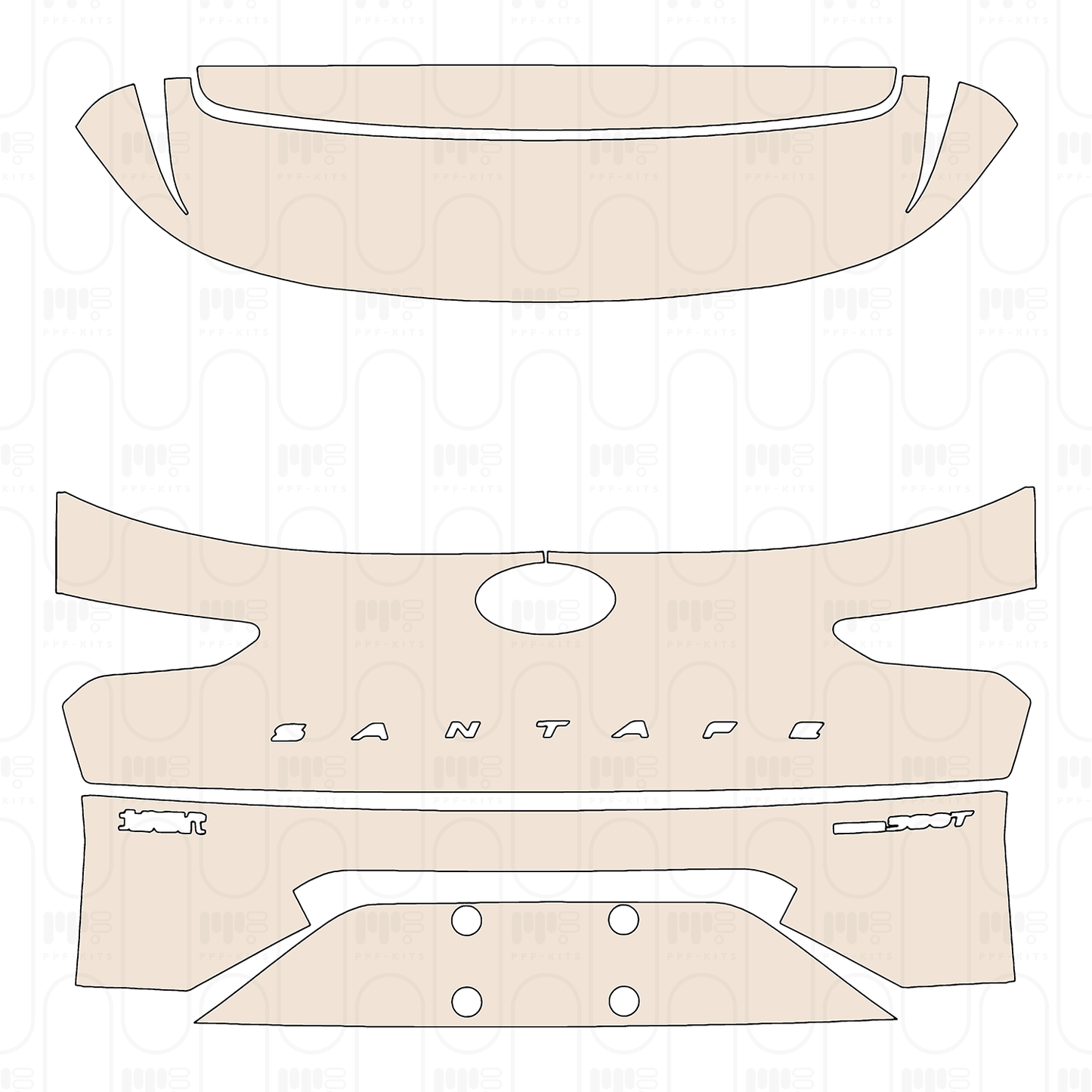 Pre-Cut PPF Hyundai Santa Fe (CN) 2022