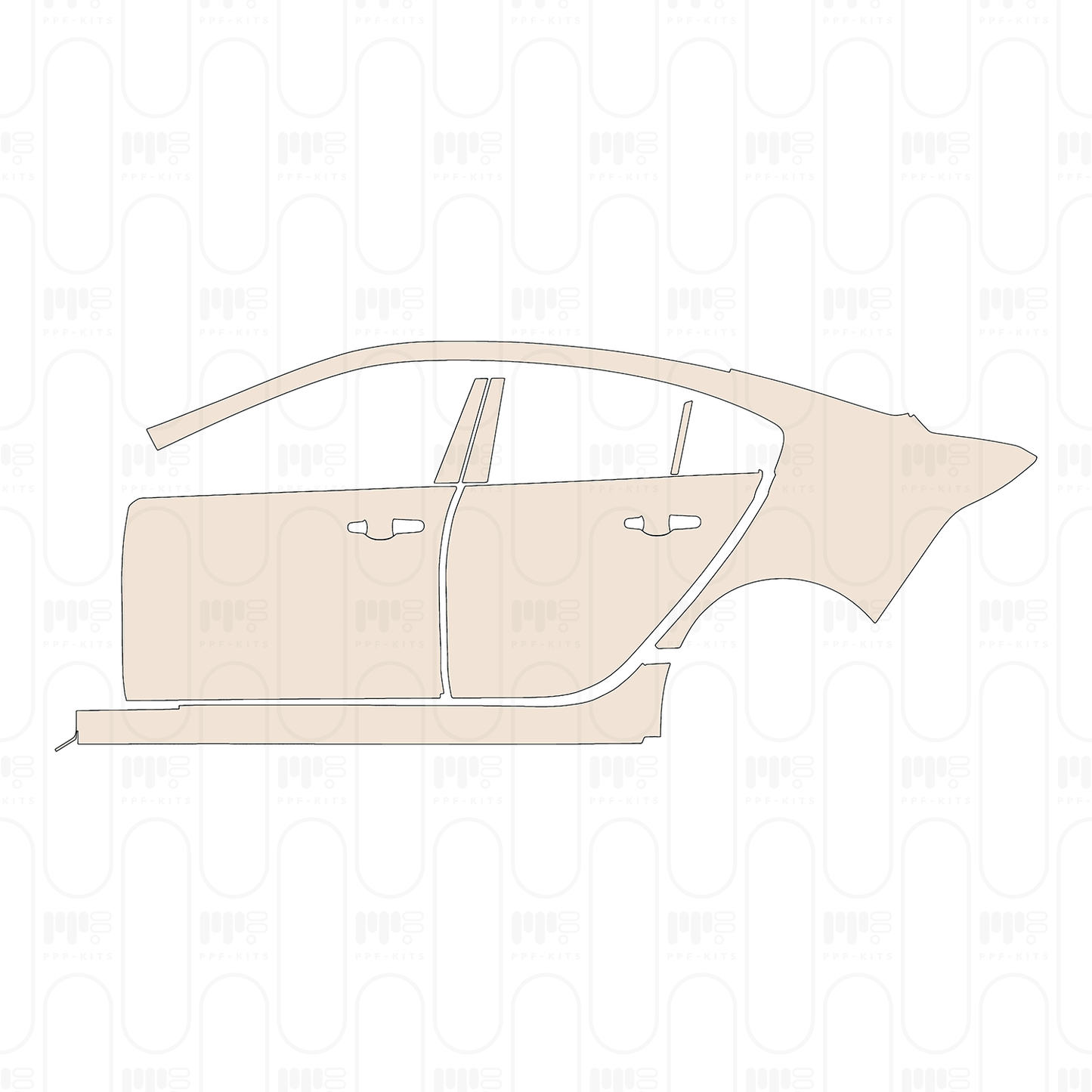 Pre-Cut PPF Jaguar XE (Standard Wheelbase) R-Dynamic 2023
