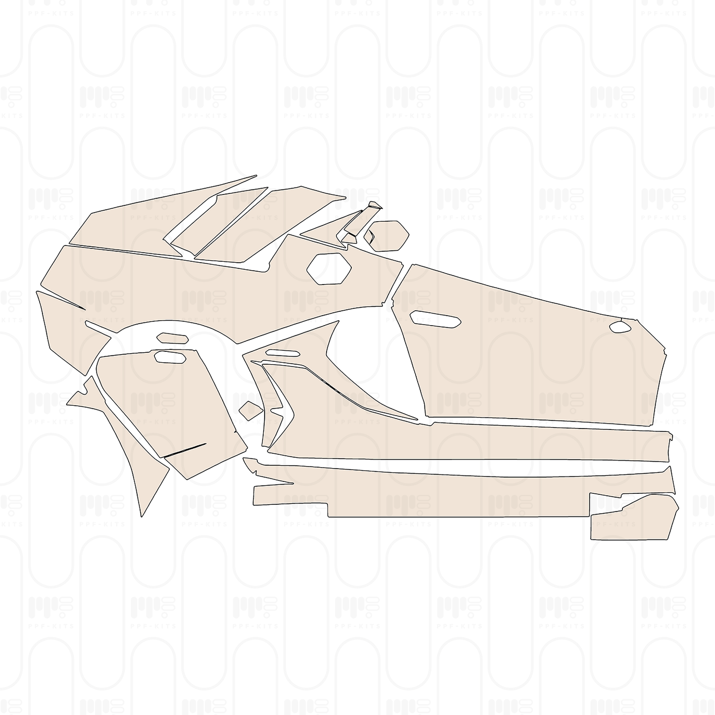 Pre-Cut PPF Lamborghini Aventador SVJ Roadster 2023