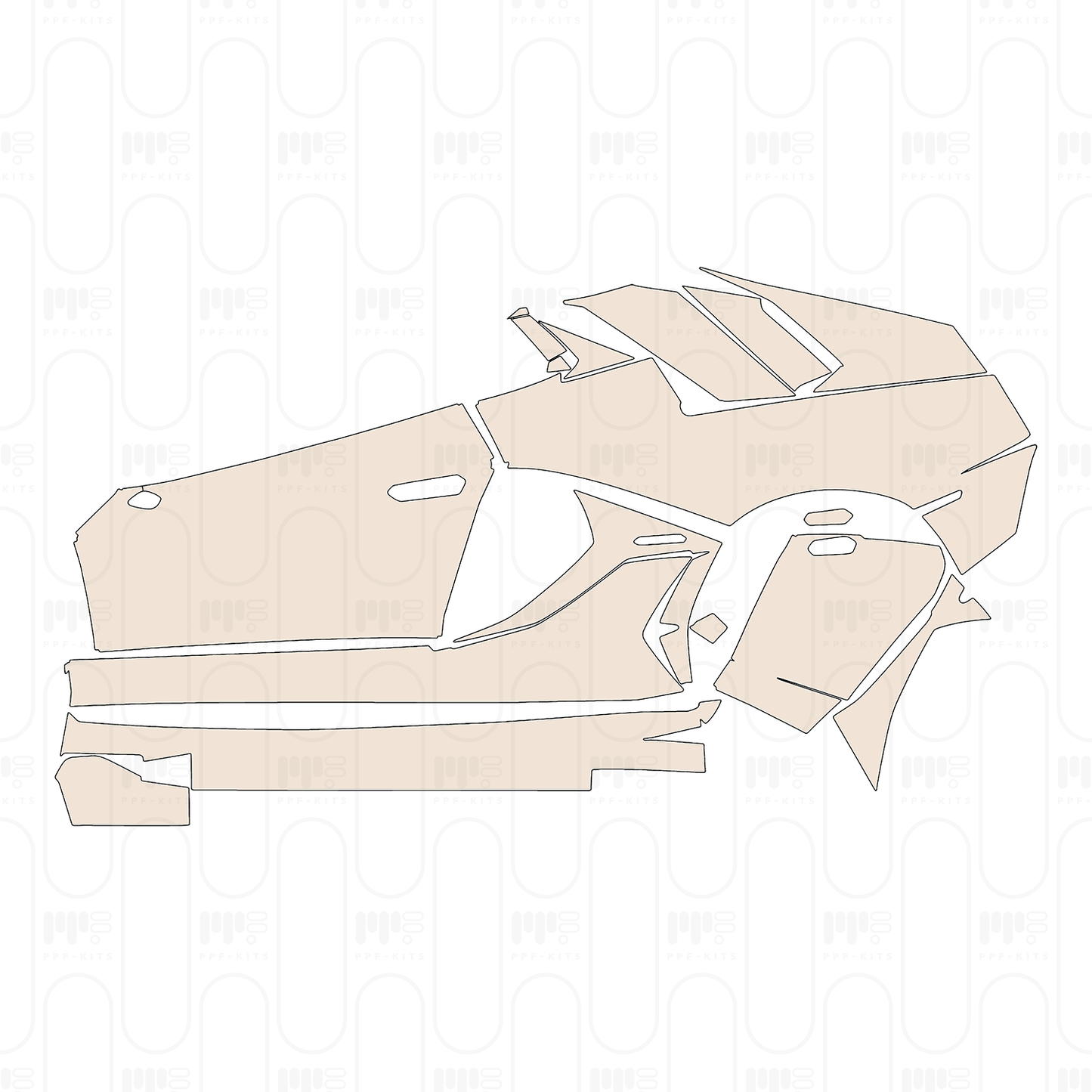 Pre-Cut PPF Lamborghini Aventador SVJ Roadster 2023