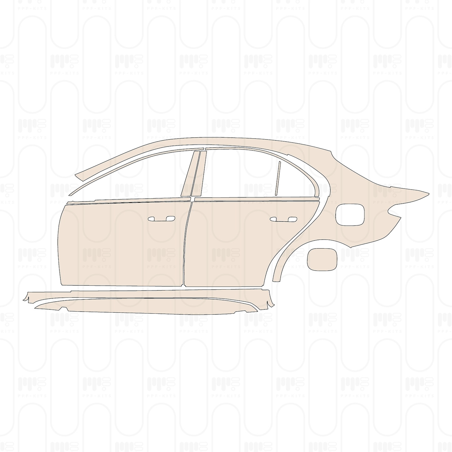 Pre-Cut PPF Mercedes-Benz C Class Sedan AMG-Line Standard Wheelbase 2022