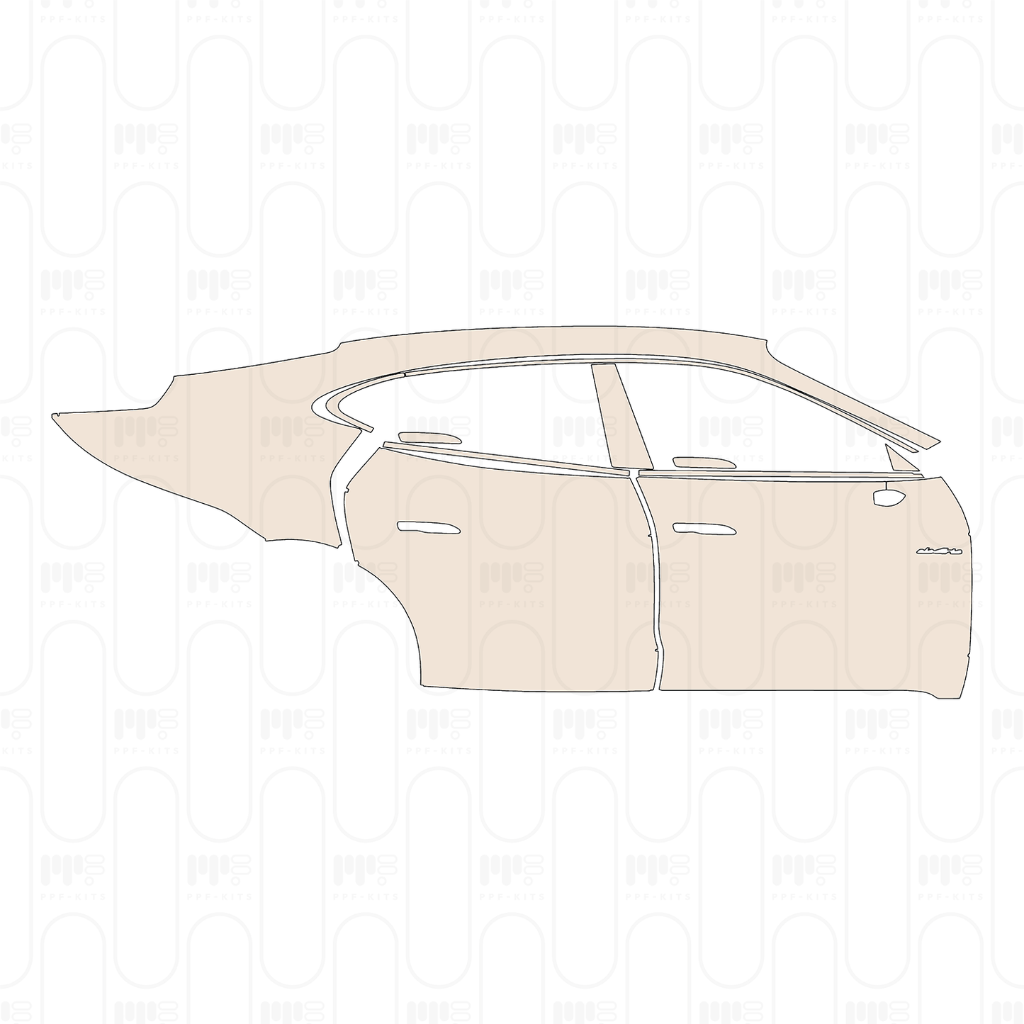 Pre-Cut PPF Porsche Taycan Sedan Taycan Turbo 2023