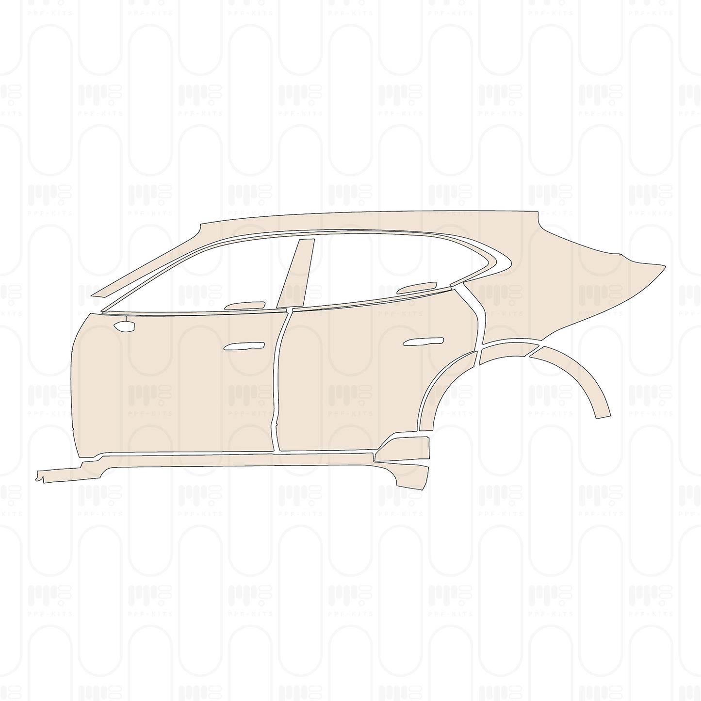 Pre-Cut PPF Porsche Taycan Cross Turismo Taycan 4 Cross Turismo 2023