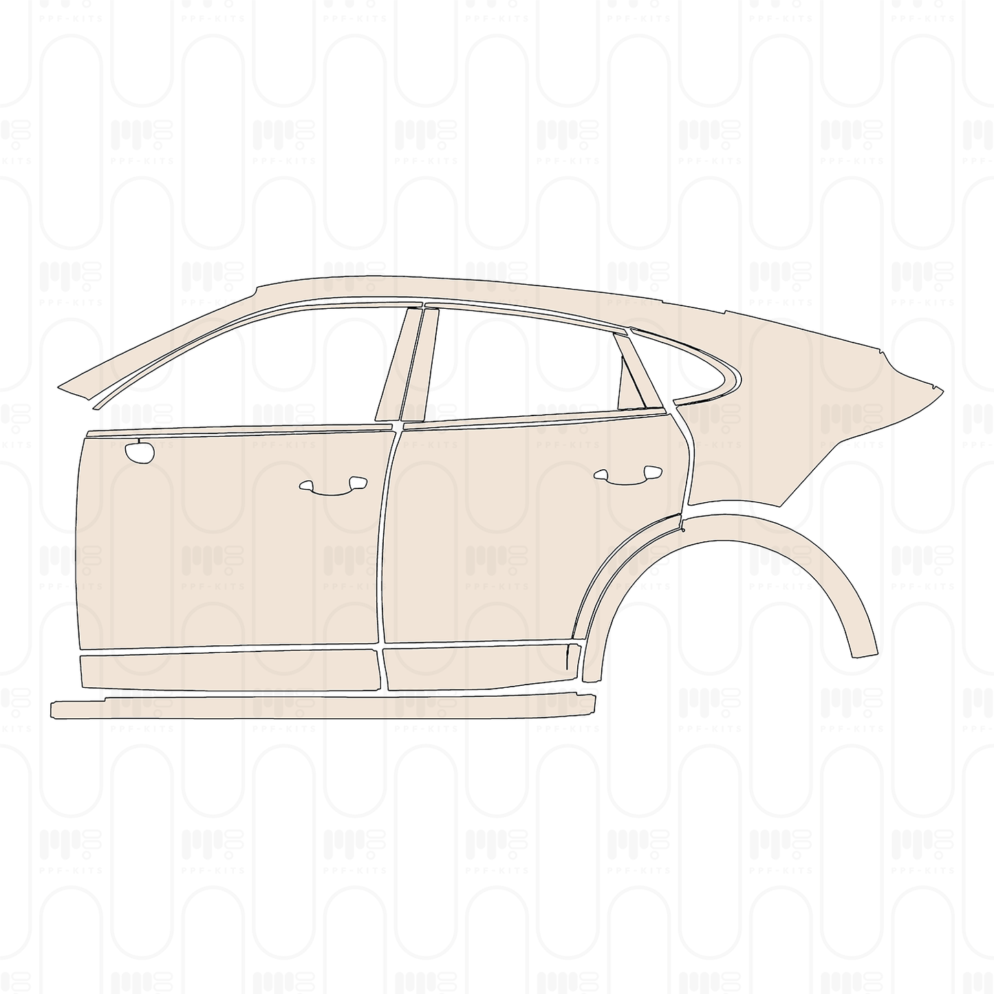 Pre-Cut PPF Porsche Cayenne Coupe Cayenne Coupe 2023