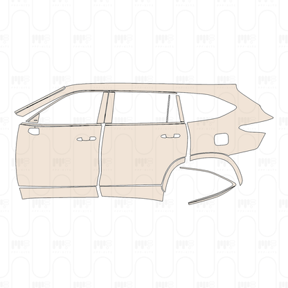 Pre-Cut PPF Toyota Highlander (US) XLE 2022