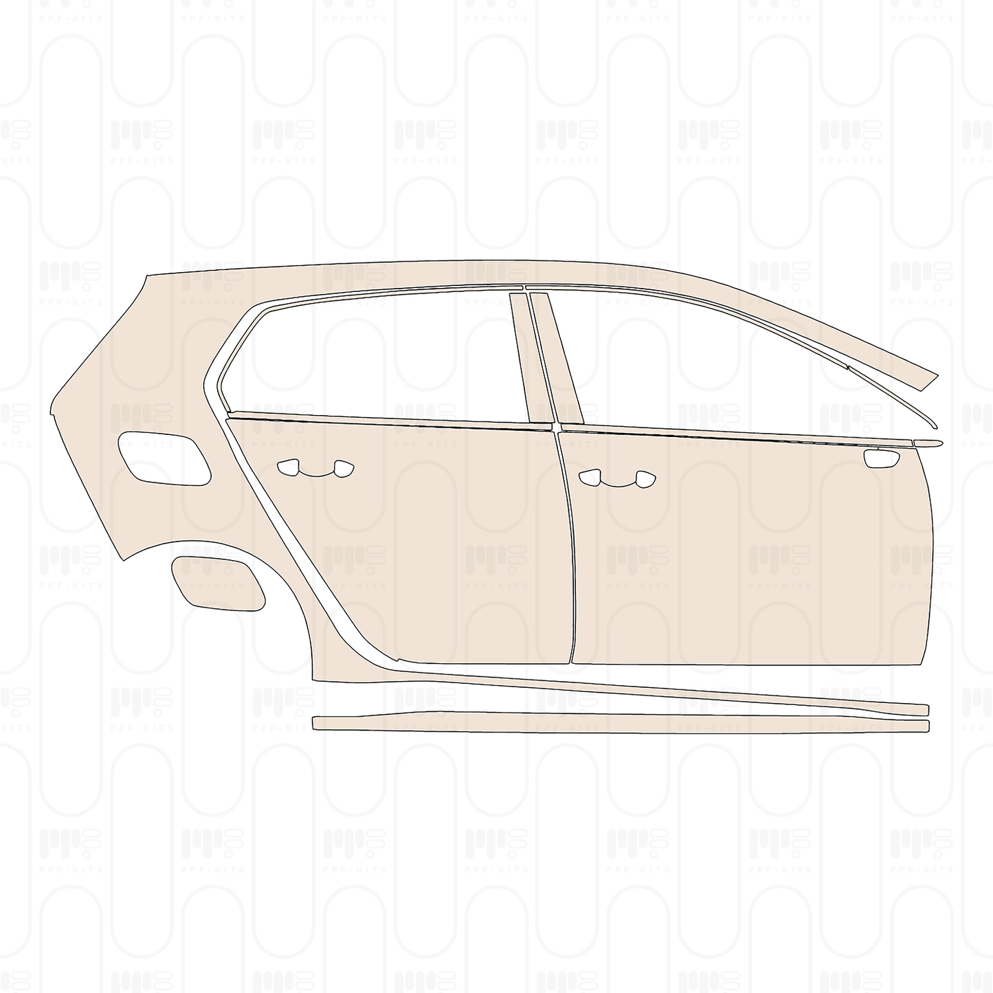 Pre-Cut PPF Volkswagen Golf R-Line 2023