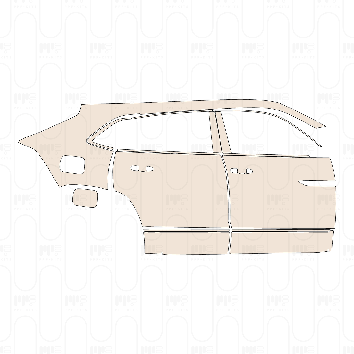 Pre-Cut PPF Volkswagen Atlas Cross Sport (US) SE 2023