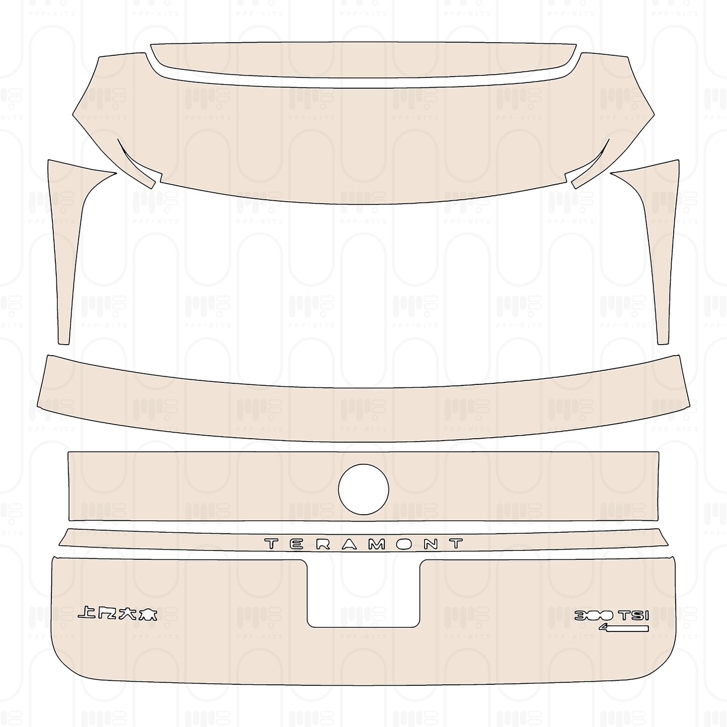 Pre-Cut PPF Volkswagen Teramont 2023