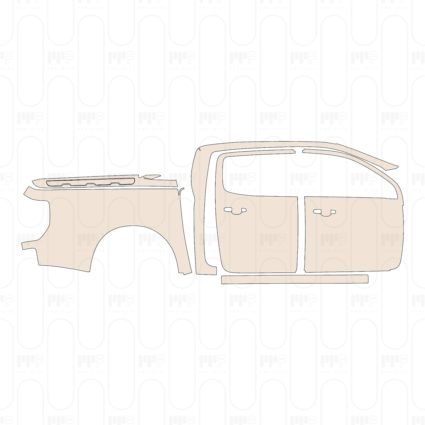 Pre-Cut PPF Ford Ranger (EU) Wildtrak 2022